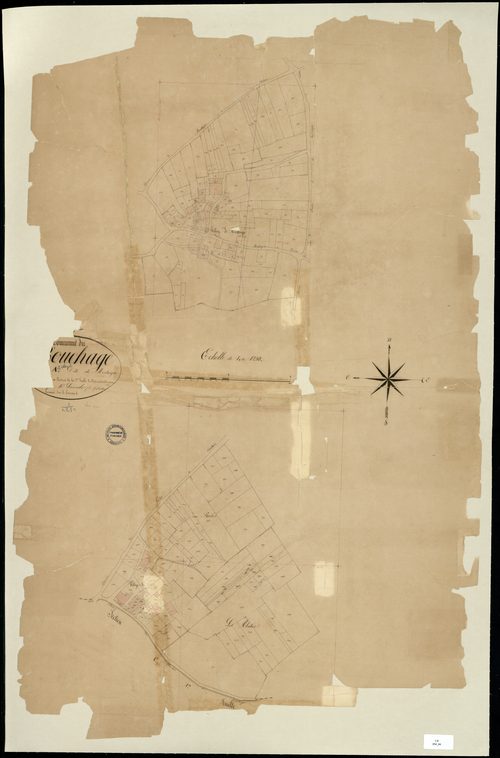 Le Bouchage - 3 P 54/4 - Section A dite de Mortaigre, développement du village de Mortaigre, du village de Fretet et des terres des Abaties et du Reclos. Feuille 3.  | 1835