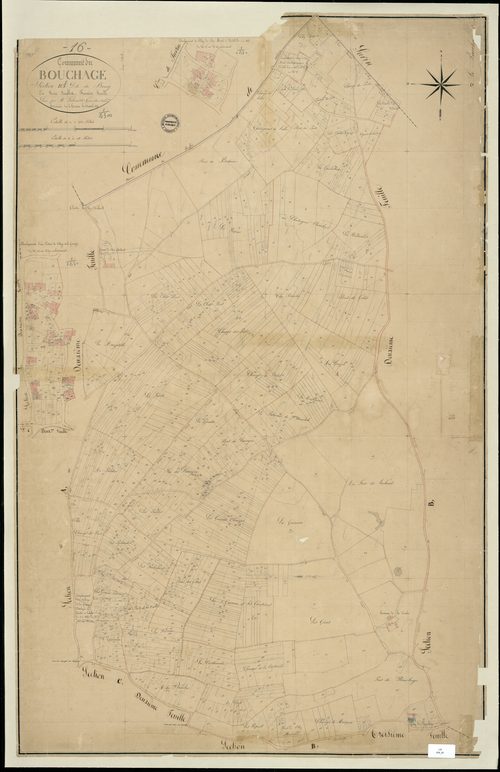 Le Bouchage - 3 P 54/5 - Section B dite du Bourg. Feuille 1.  | 1835