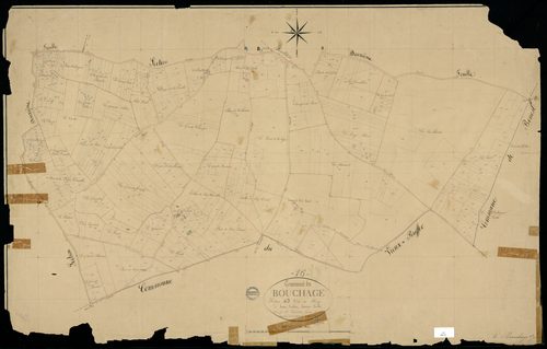 Le Bouchage - 3 P 54/7 - Section B dite du Bourg. Feuille 3.  | 1835