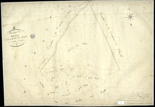 Bouëx - 3 P 55/2 - Section A dite des Forêts. Feuille 1.  | 1824