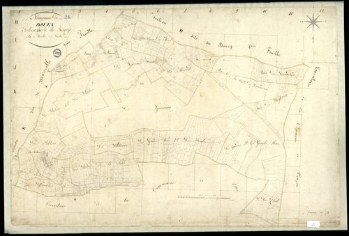 Bouëx - 3 P 55/11 - Section D dite du Bourg. Feuille 2.  | 1824