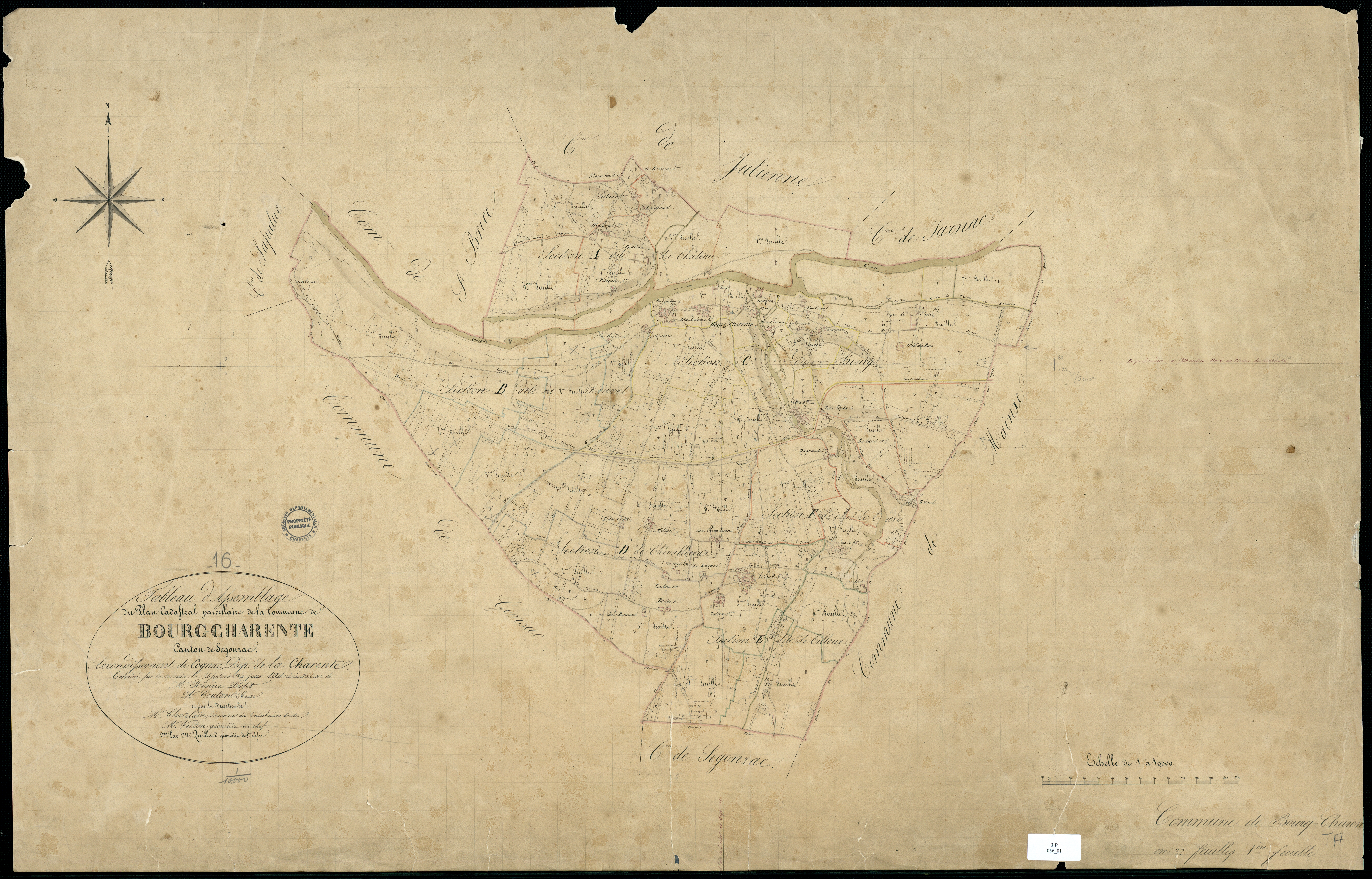 Bourg-Charente - 3 P 56/1 - Tableau d'assemblage.  | 1849