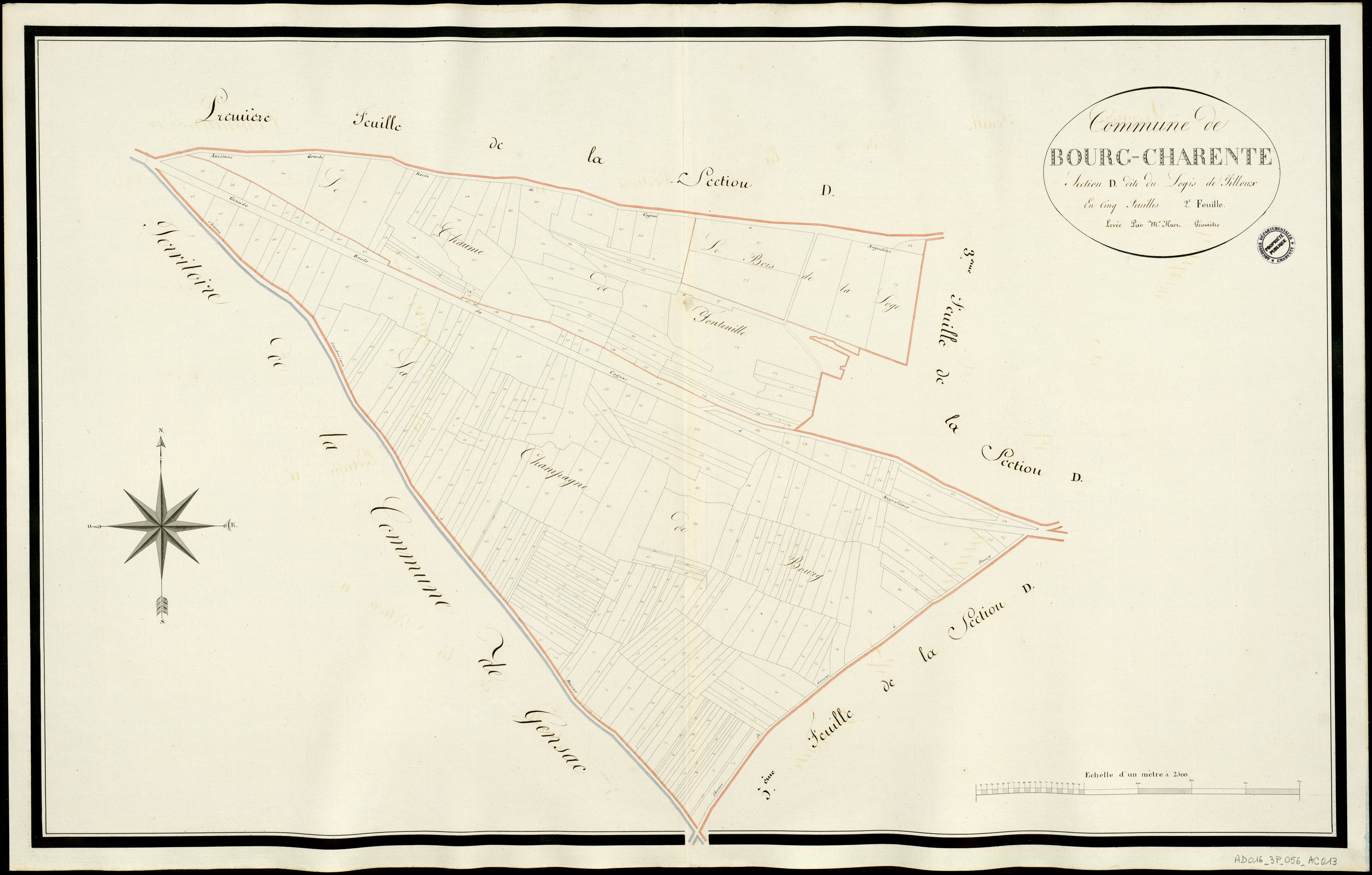 Bourg-Charente - 3 P 56/AC13 - Section D dite du Logis de Filloux  | 1813