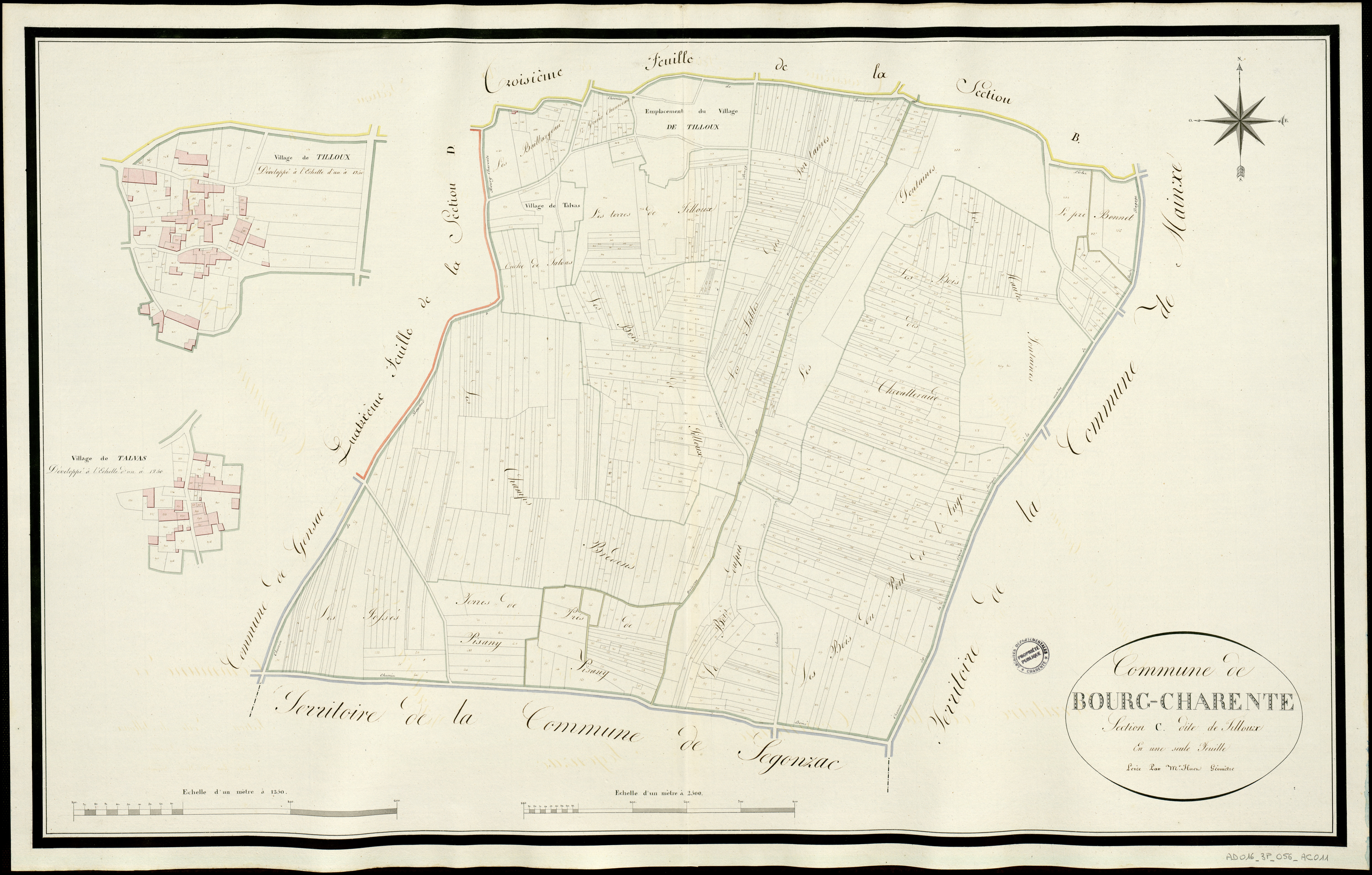 Bourg-Charente - 3 P 56/AC11 - Section C dite des Filloux  | 1813