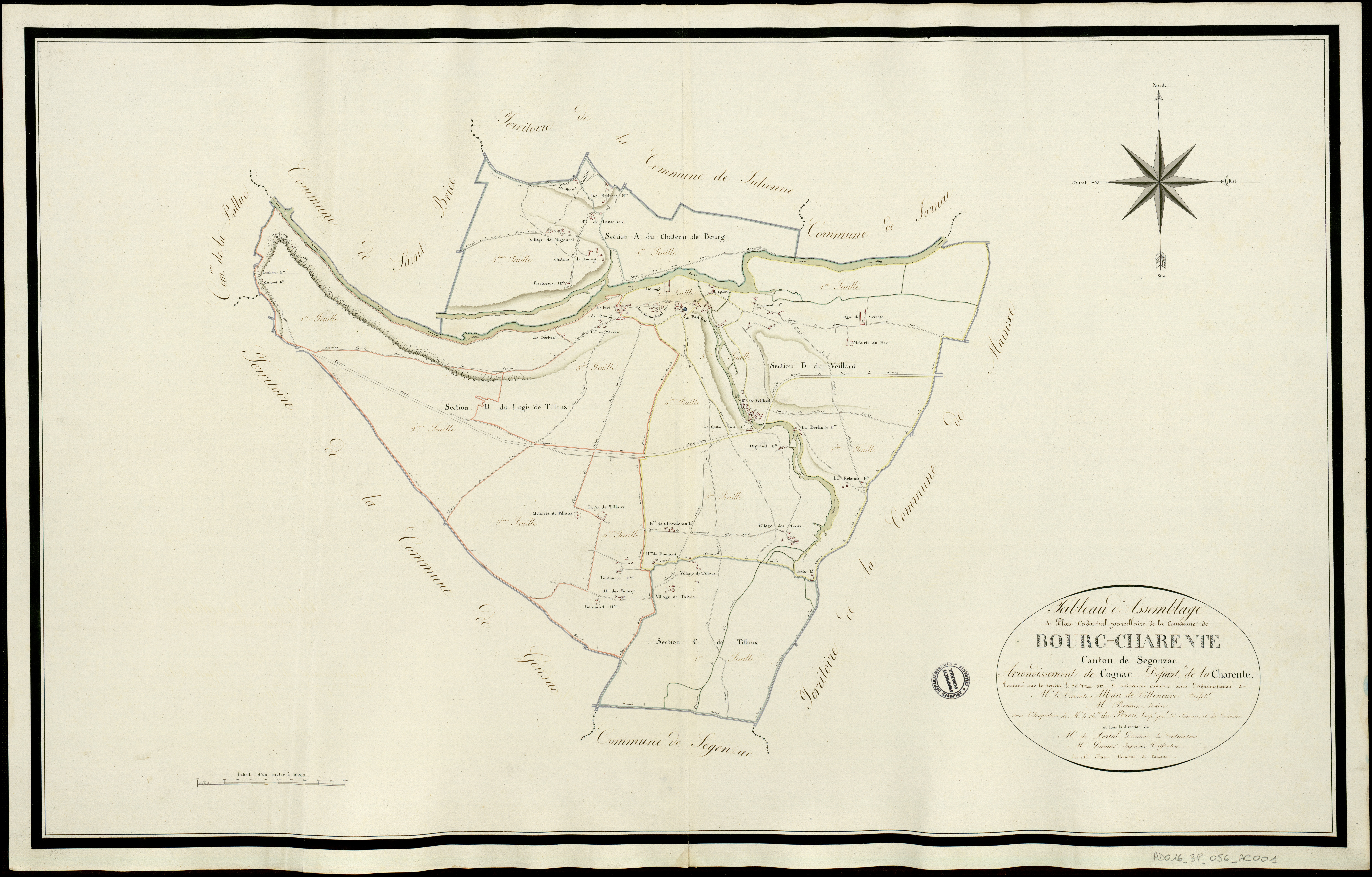 Bourg-Charente - 3 P 56/AC1 - Tableau d'assemblage  | 1814