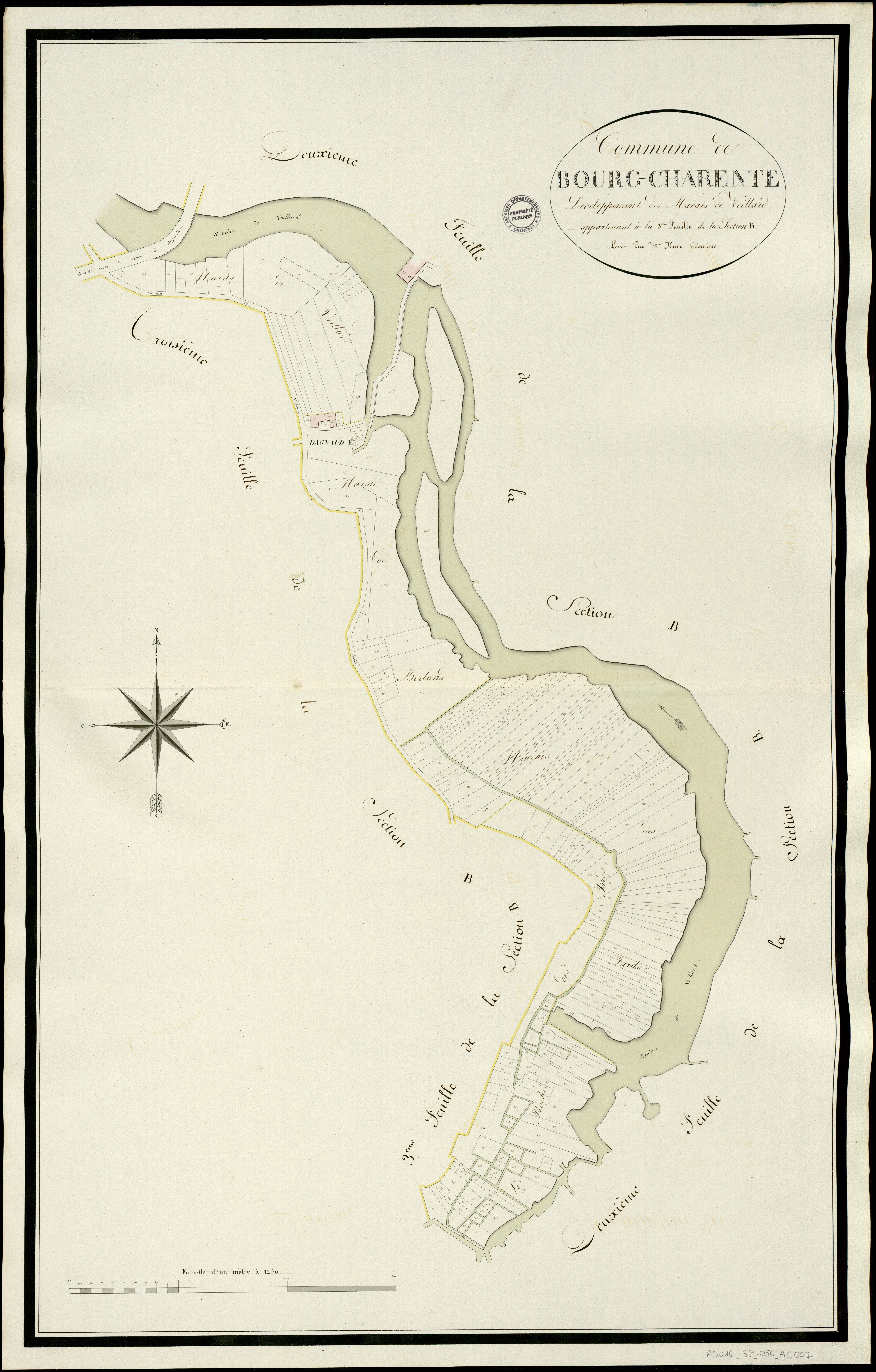 Bourg-Charente - 3 P 56/AC7 - Section B dite de Veillard  | 1813