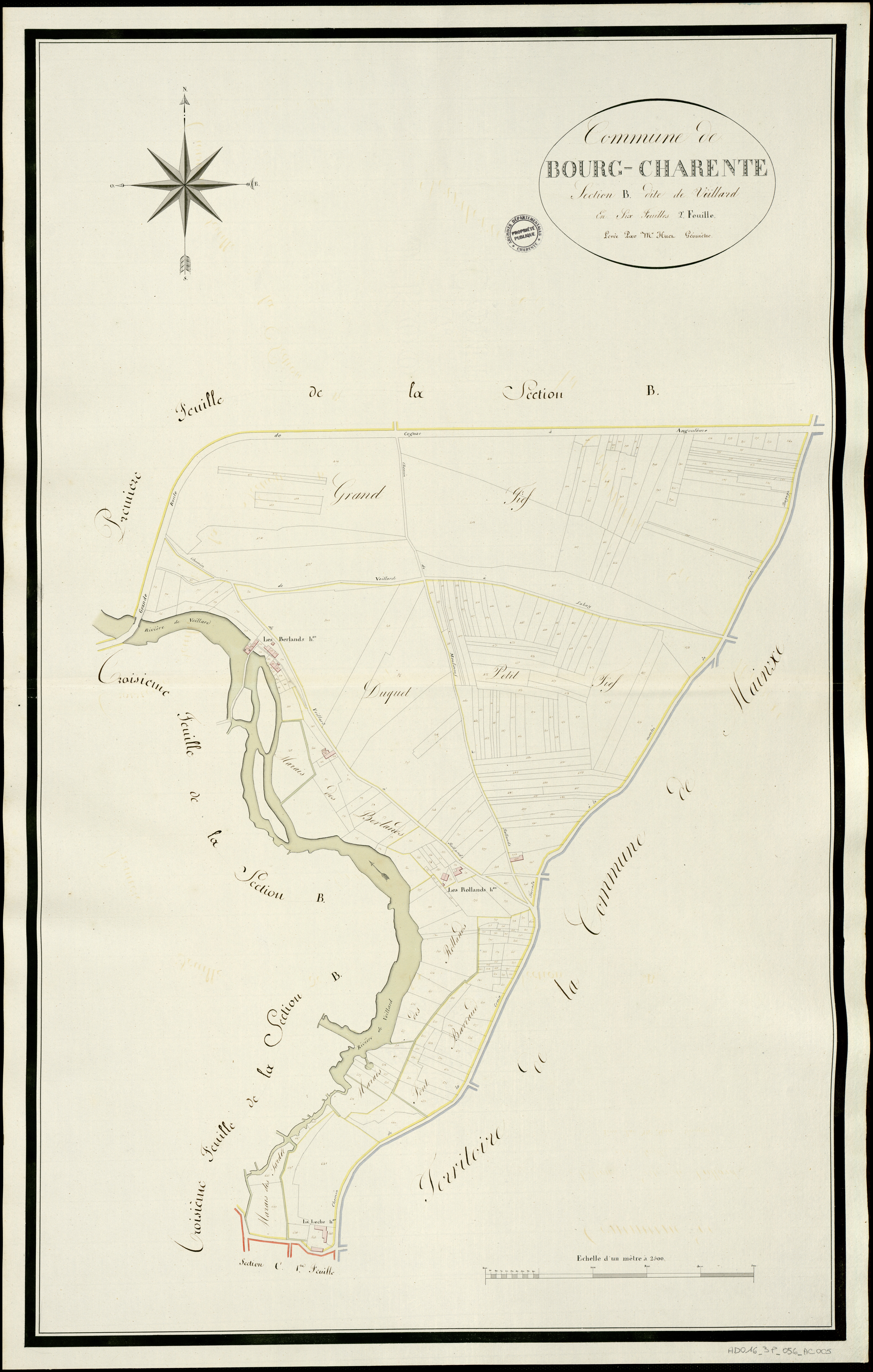 Bourg-Charente - 3 P 56/AC5 - Section B dite de Veillard  | 1813