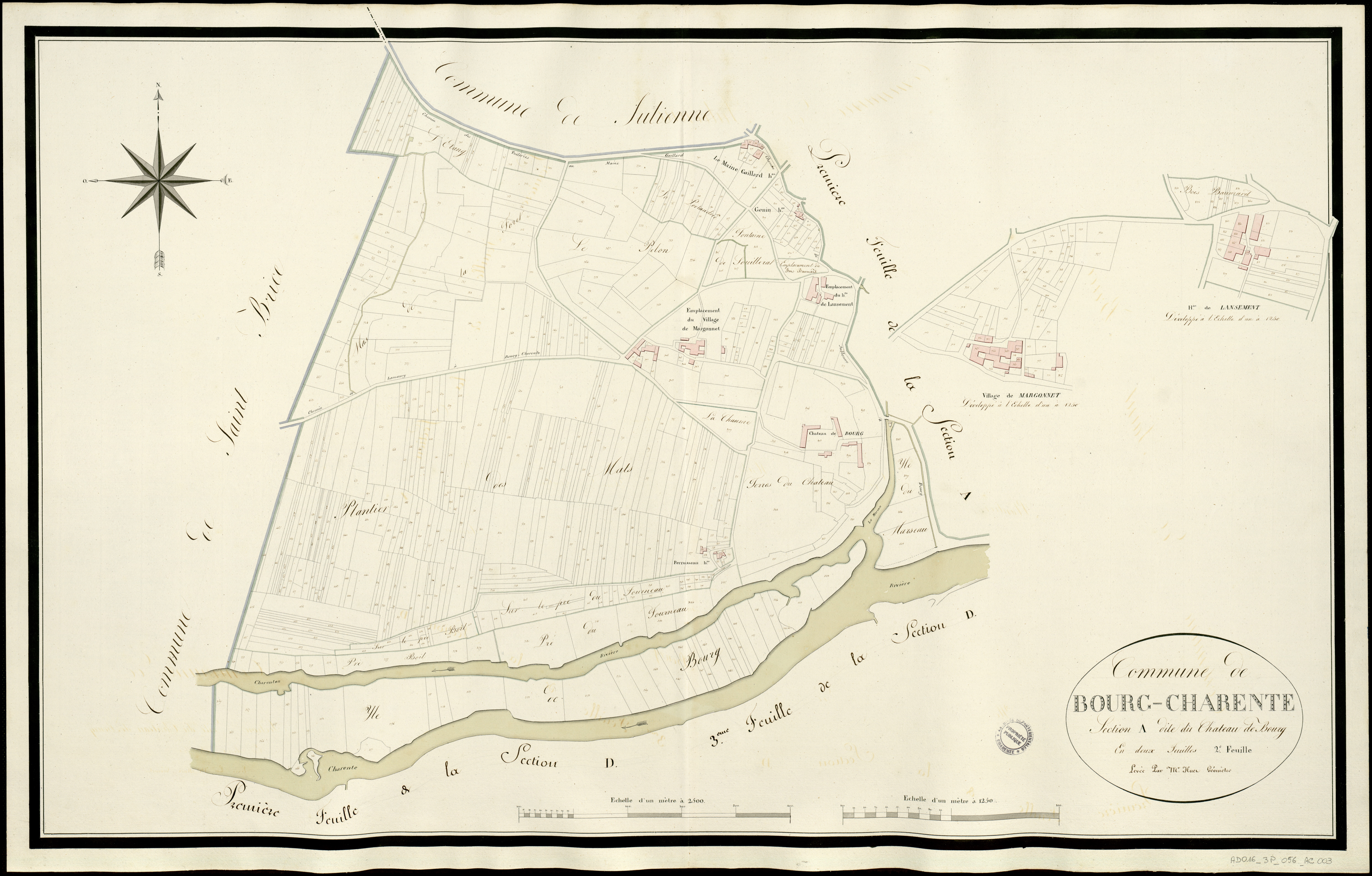 Bourg-Charente - 3 P 56/AC3 - Section A dite du Château du Bourg  | 1813