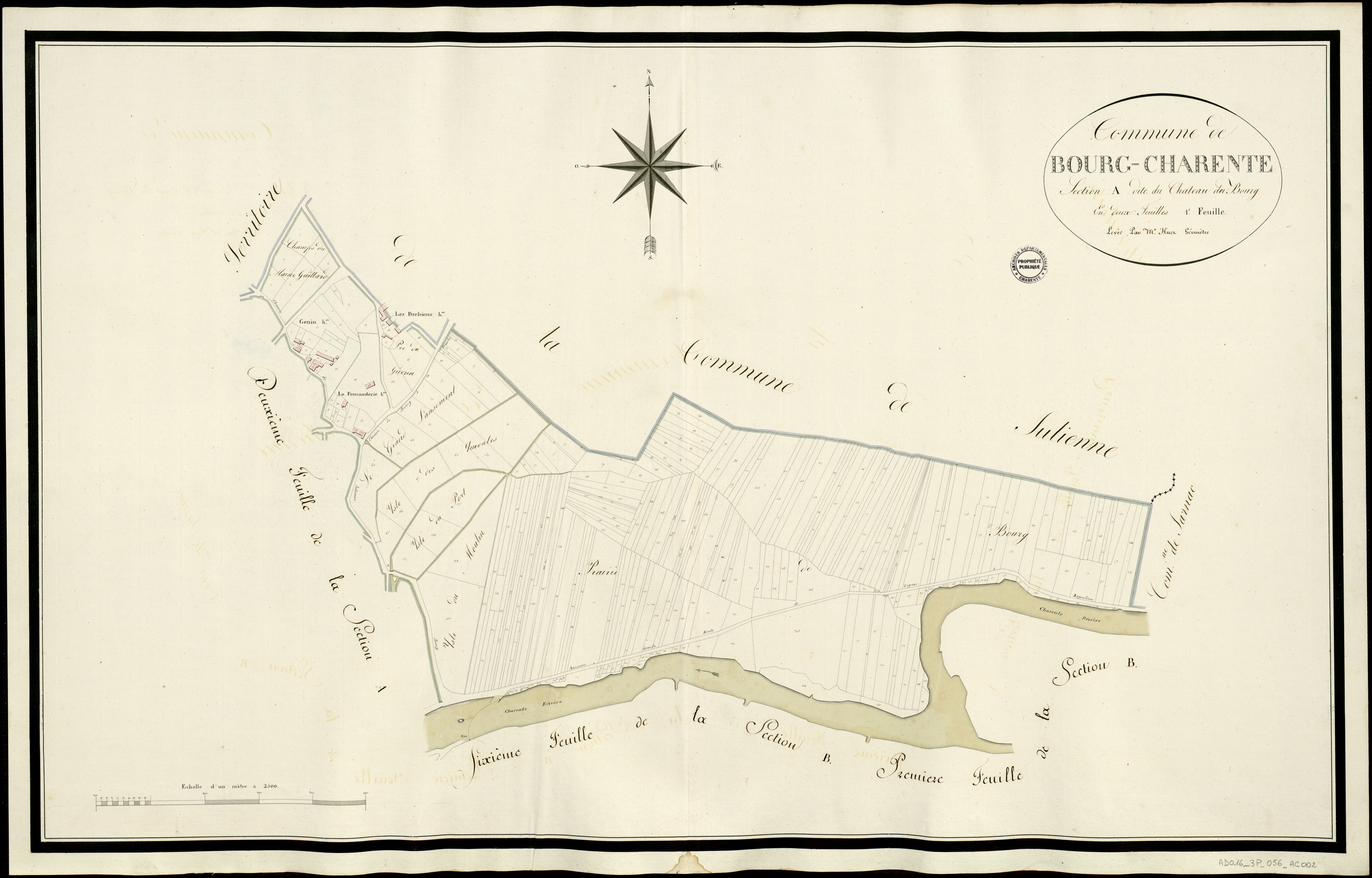 Bourg-Charente - 3 P 56/AC2 - Section A dite du Château du Bourg  | 1814
