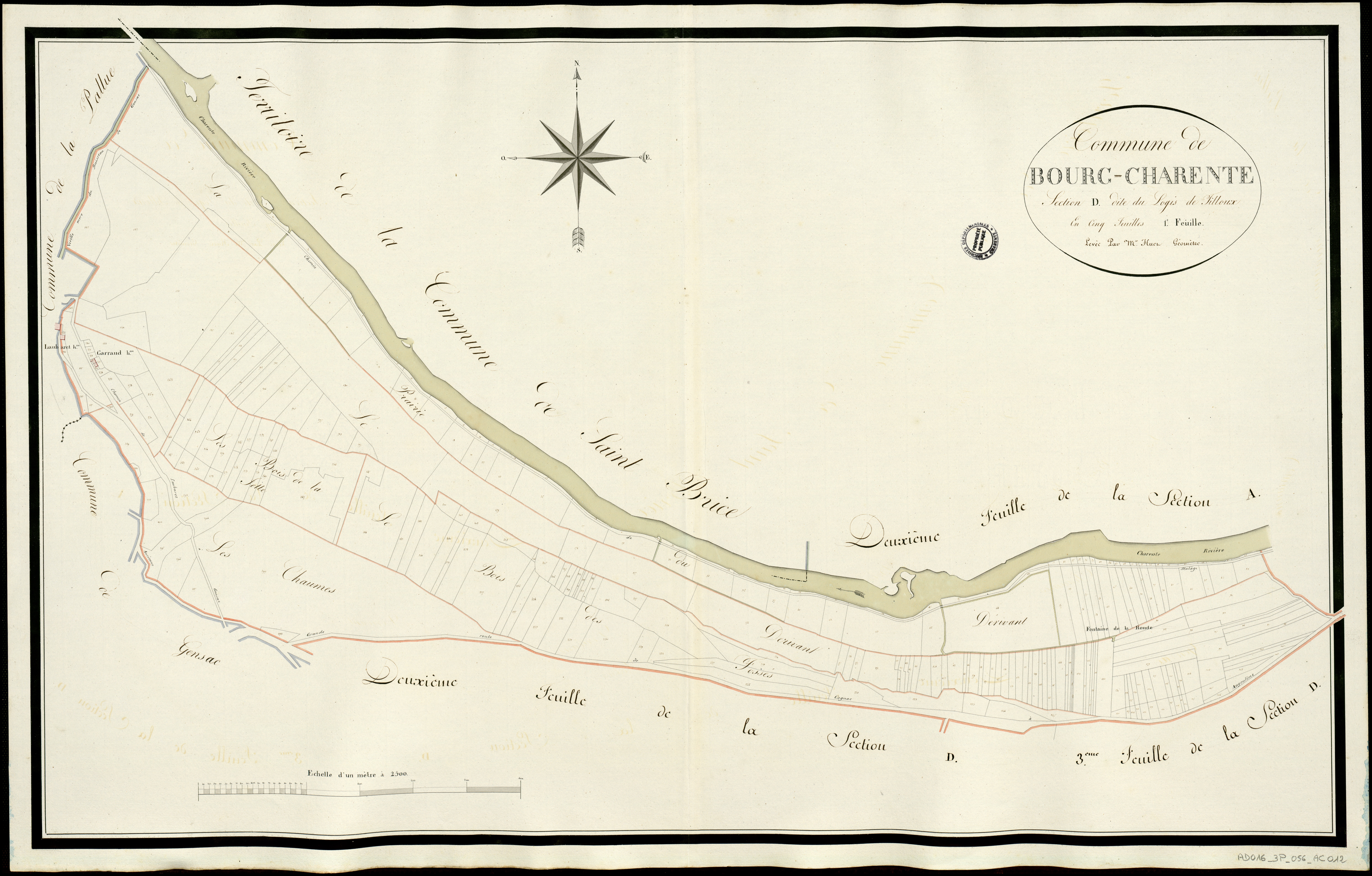 Bourg-Charente - 3 P 56/AC12 - Section D dite du Logis de Filloux  | 1813