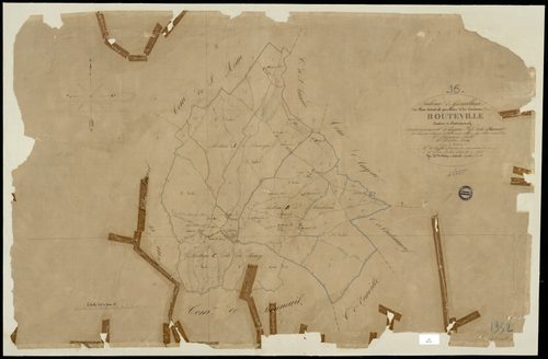 Bouteville - 3 P 57/1 - Tableau d'assemblage.  | 1834