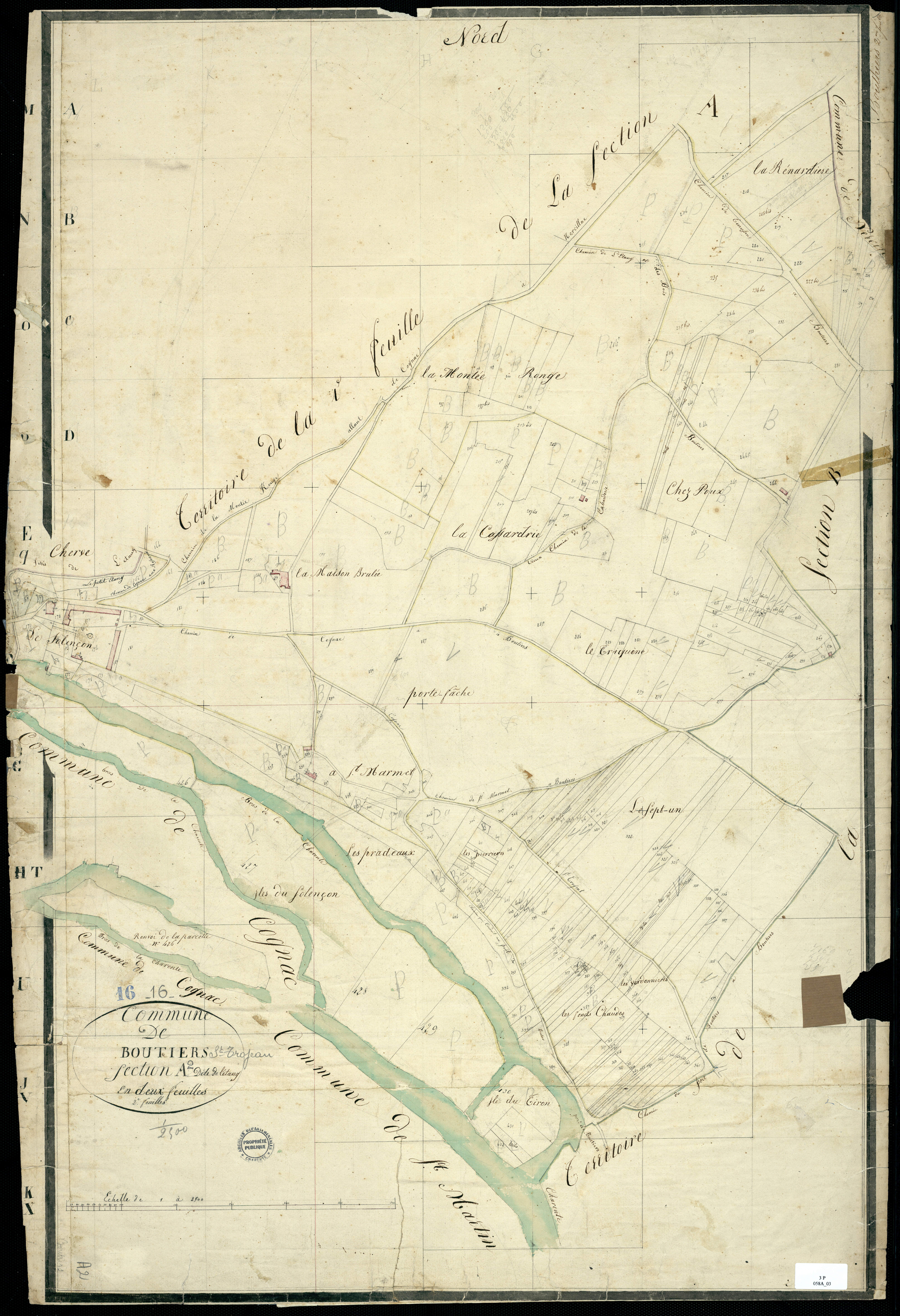 Boutiers-Saint-Trojan - 3 P 58A/3 - Section A dite de l'Etang. Feuille 2.  | [s.d.]
