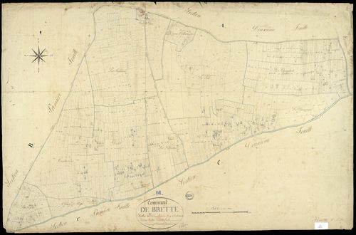 Brettes - 3 P 59/5 - Section B dite d'une portion du Bourg et des Fontenelles. Feuille 2.  | 1829