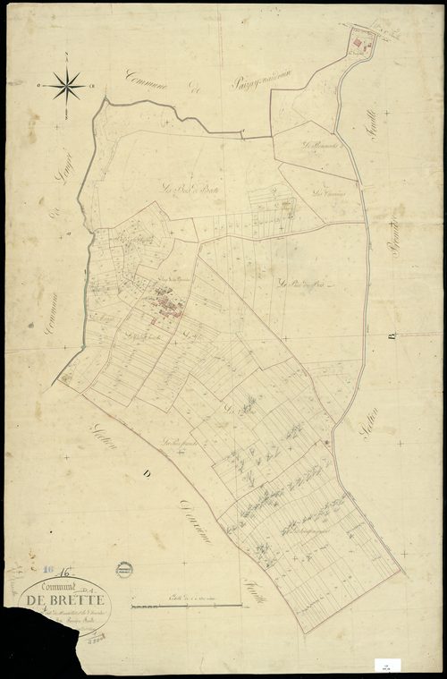 Brettes - 3 P 59/8 - Section D dite de Marsillet et la Charrière. Feuille 1.  | 1829