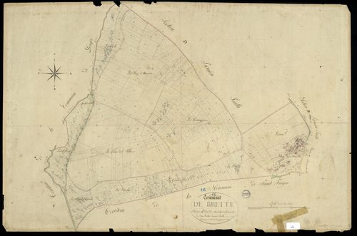 Brettes - 3 P 59/9 - Section D dite de Marsillet et la Charrière. Feuille 2.  | 1829