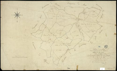 Bréville - 3 P 60/1 - Tableau d'assemblage.  | 1823