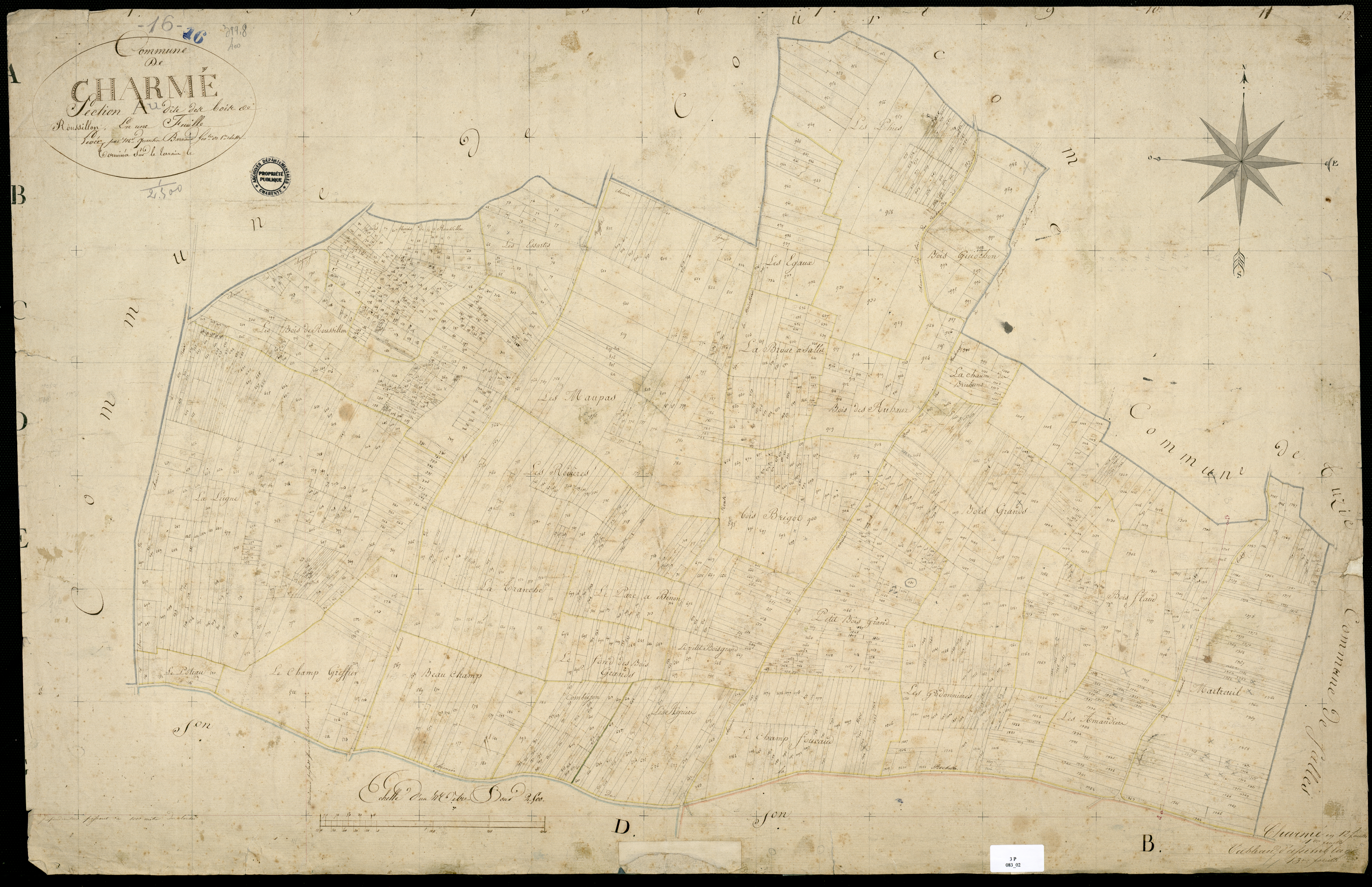 Charmé - 3 P 83/2 - Section A dite des Bois de Roussillon. Feuille 1.  | [s.d.]