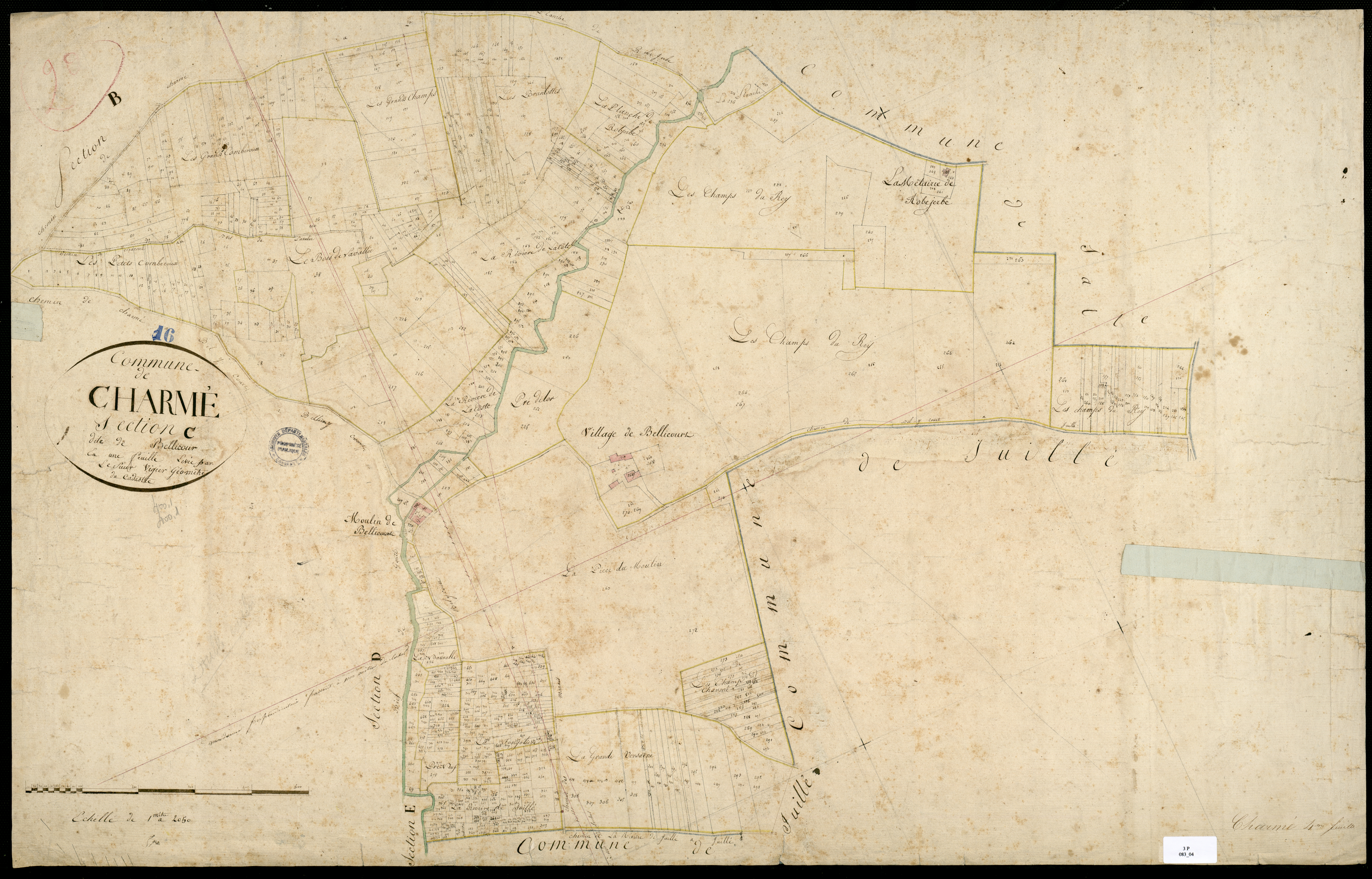 Charmé - 3 P 83/4 - Section C dite de Bellicour. Feuille 1.  | [s.d.]