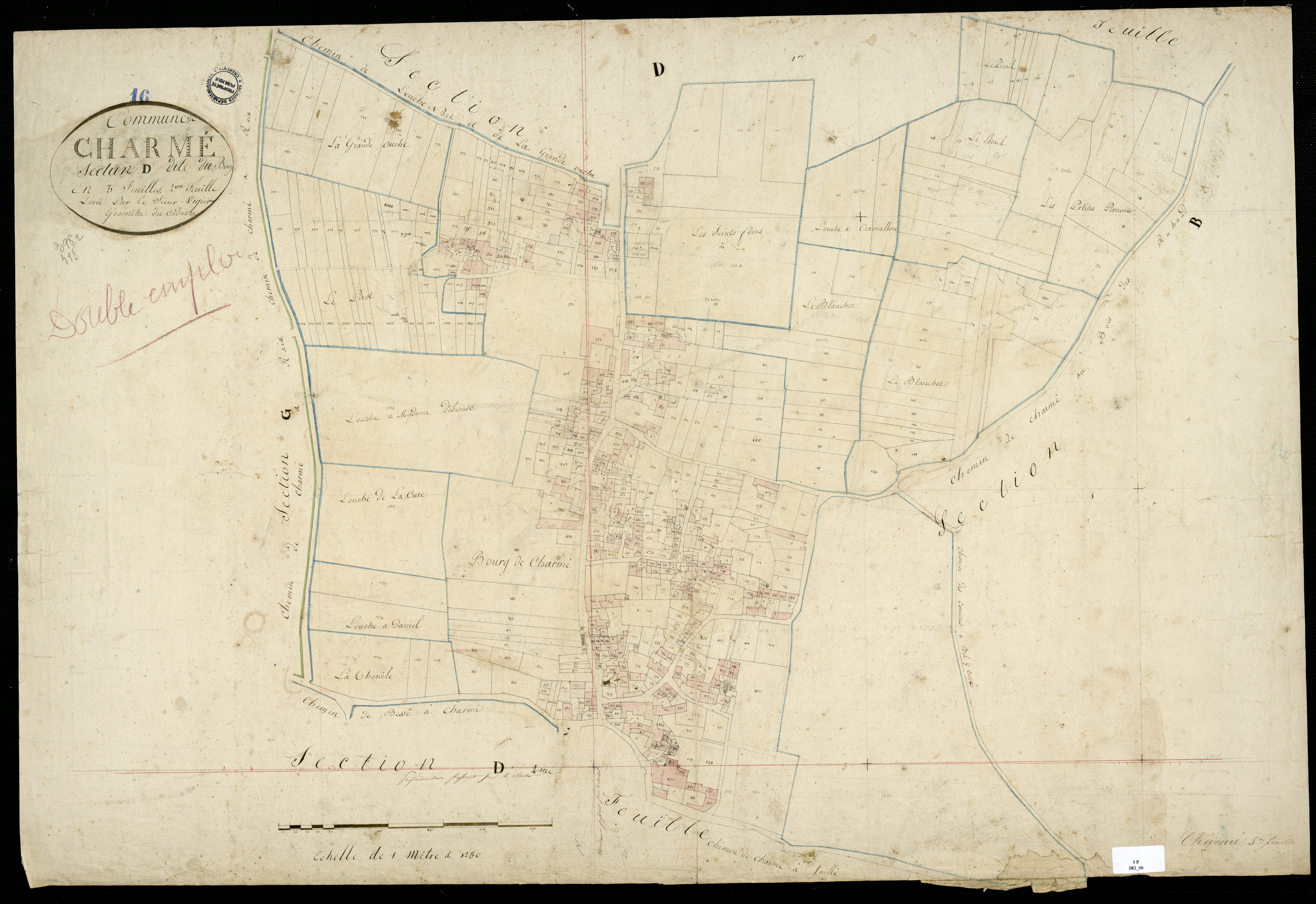Charmé - 3 P 83/6 - Section D dite du Bourg. Feuille 2.  | [s.d.]