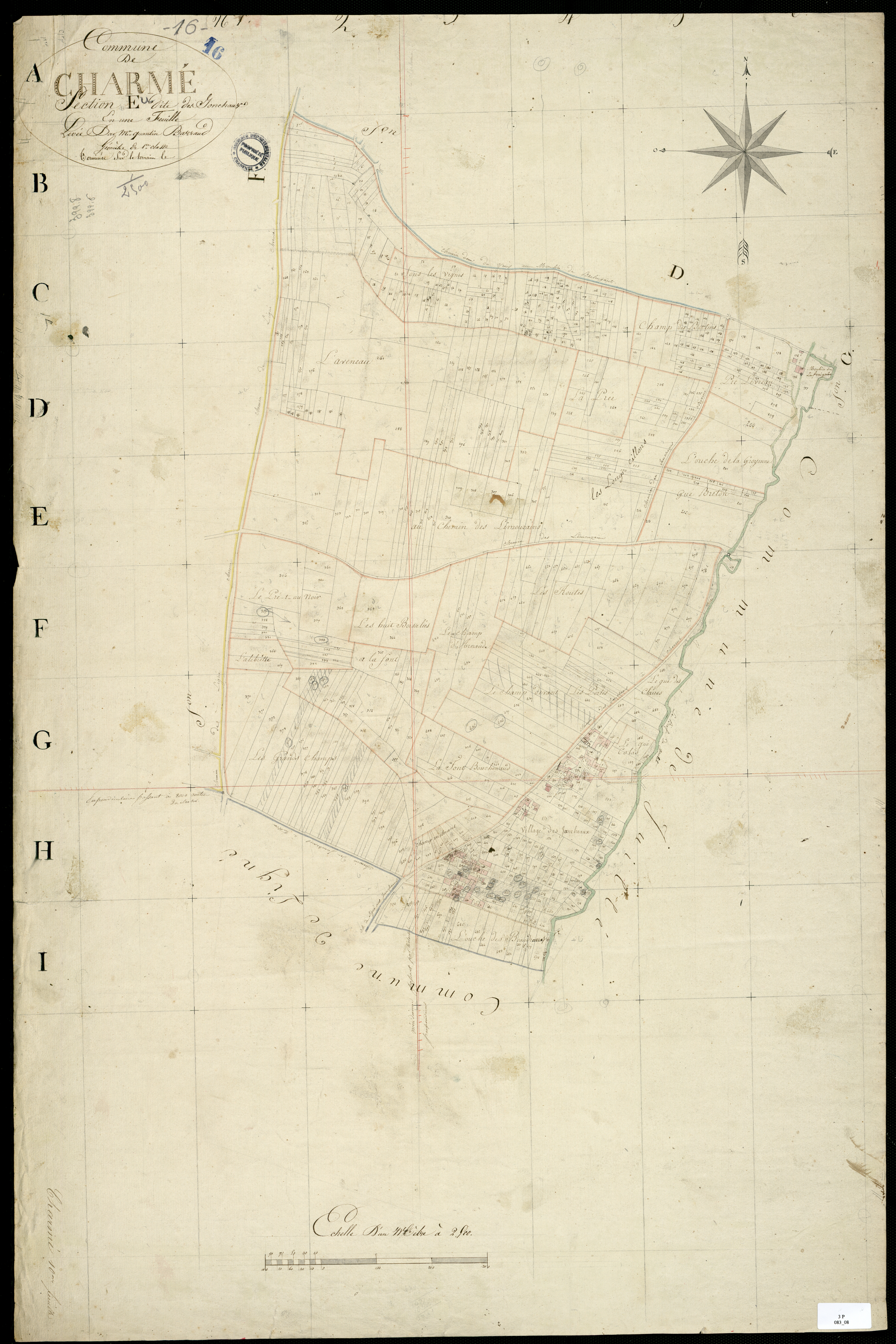 Charmé - 3 P 83/8 - Section E dite des Funchaux. Feuille 1.  | [s.d.]