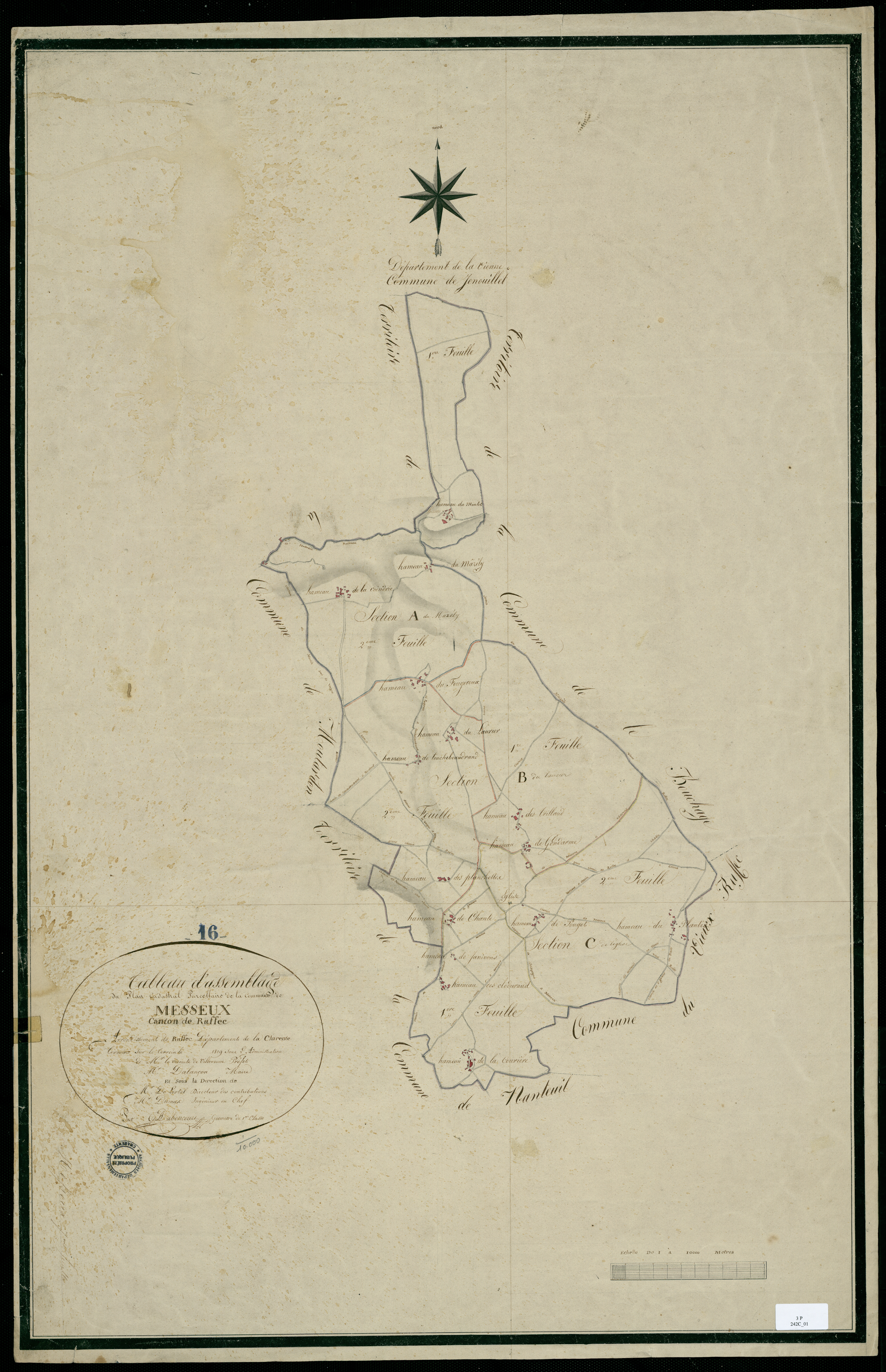 Esse - 3 P 242C/1 - Tableau d'assemblage.  | 1819