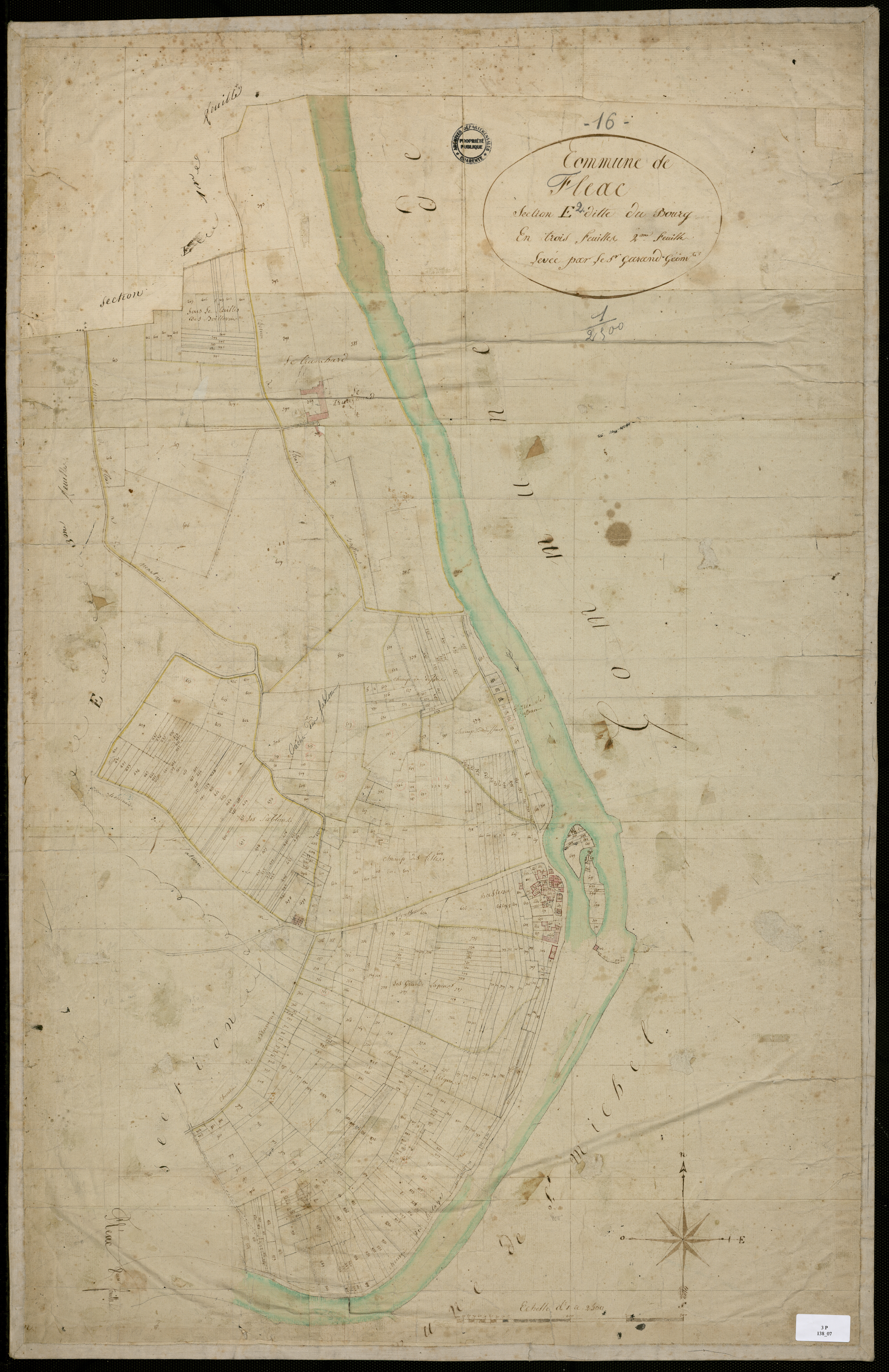 Fléac - 3 P 138/7 - Section E dite du Bourg. Feuille 2.  | [1823]