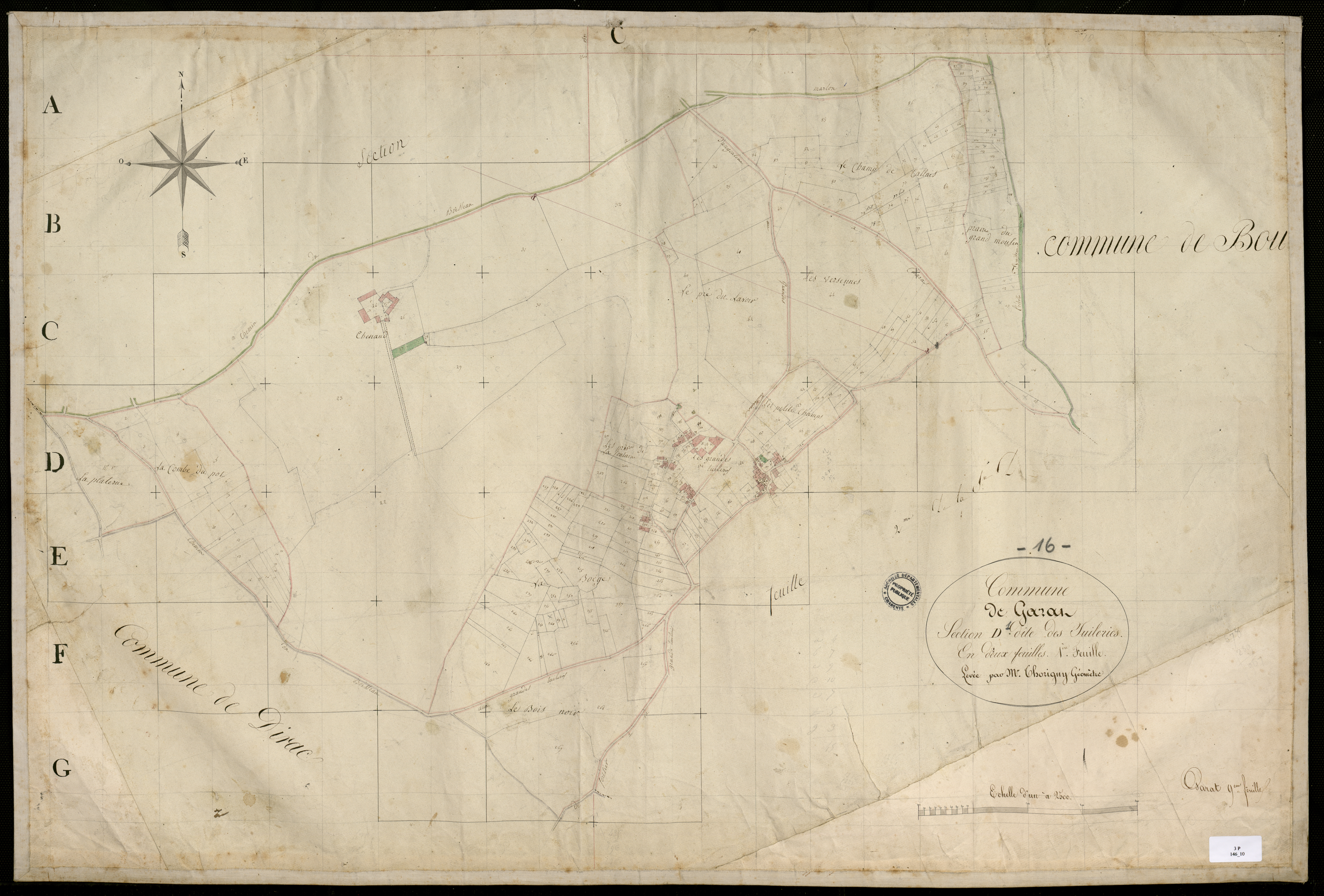 Garat - 3 P 146/10 - Section D dite des Tuileries. Feuille 1.  | 1824