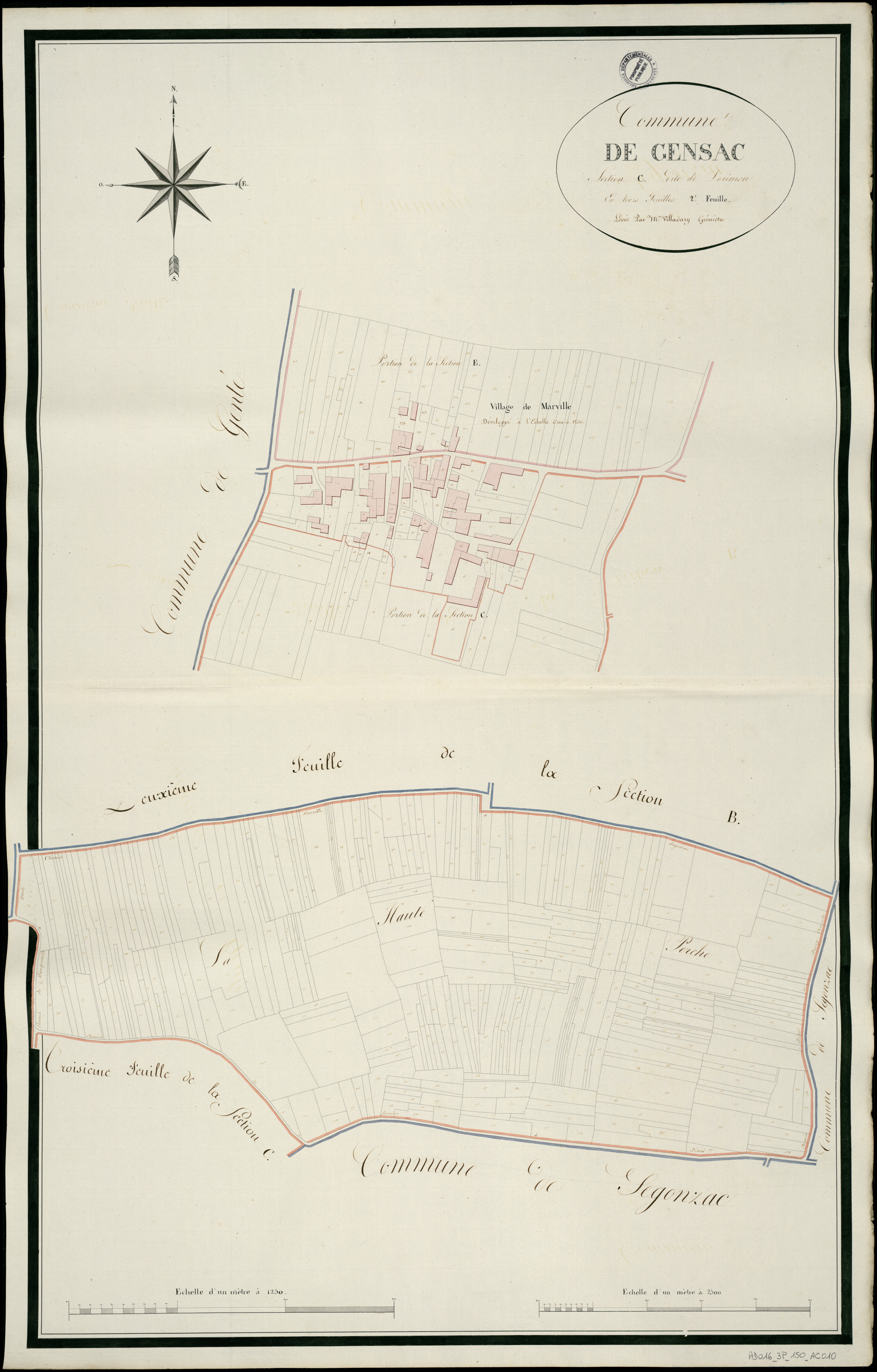 Gensac-la-Pallue - 3 P 150/AC10 - Section C dite de Lorimon  | 1811