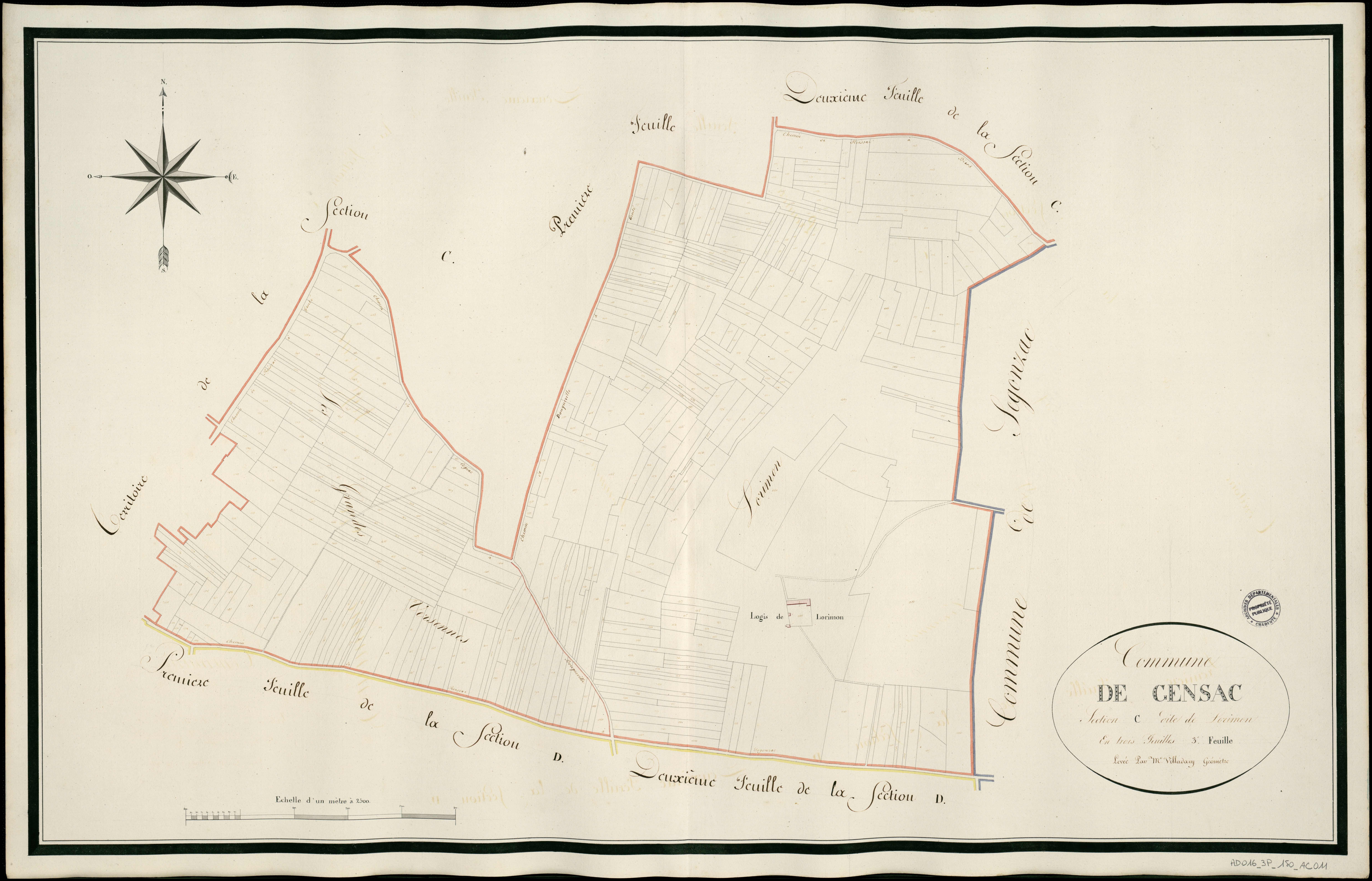 Gensac-la-Pallue - 3 P 150/AC11 - Section C dite de Lorimon  | 1811