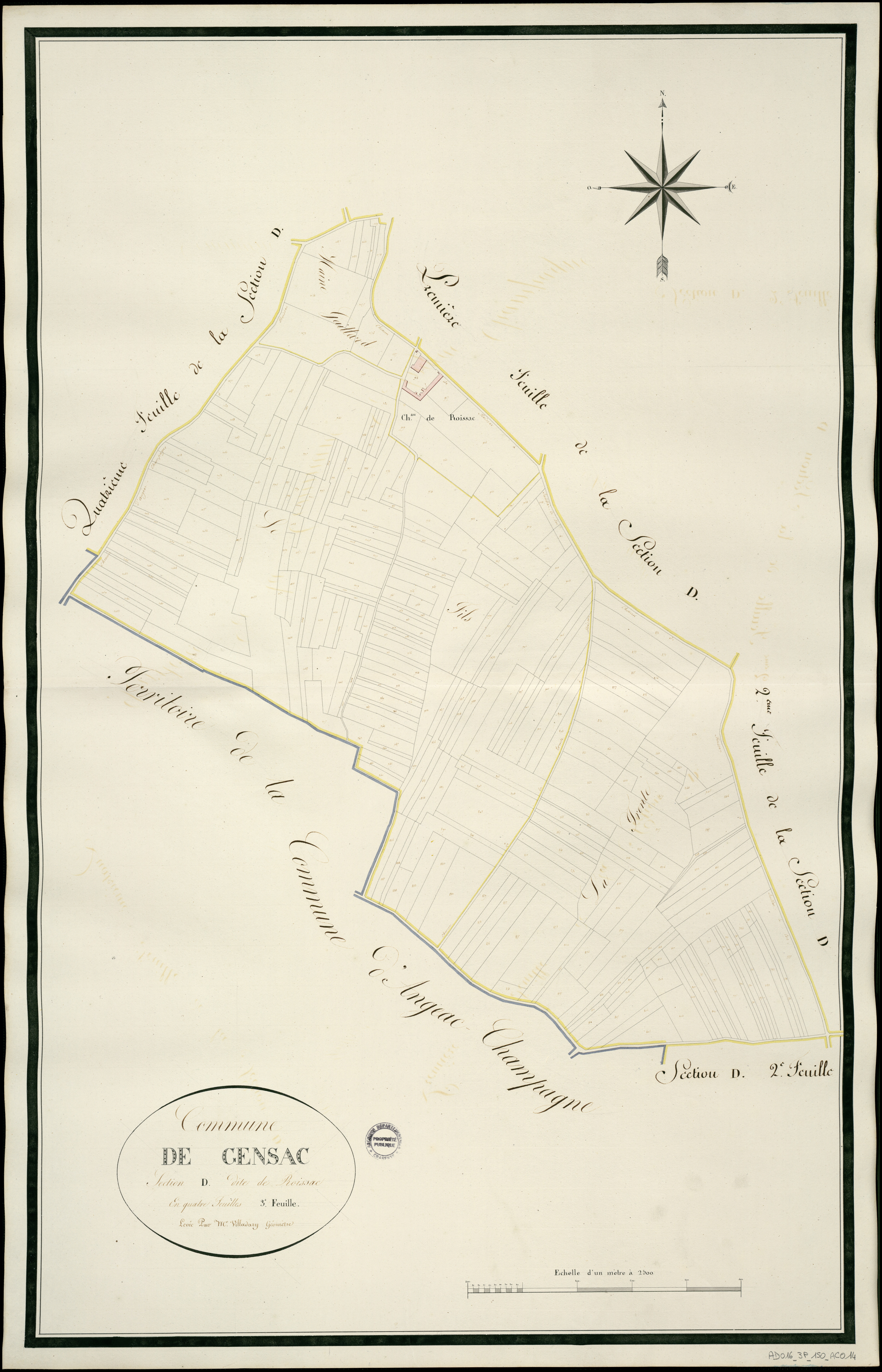 Gensac-la-Pallue - 3 P 150/AC14 - Section D dite de Roissac  | 1811