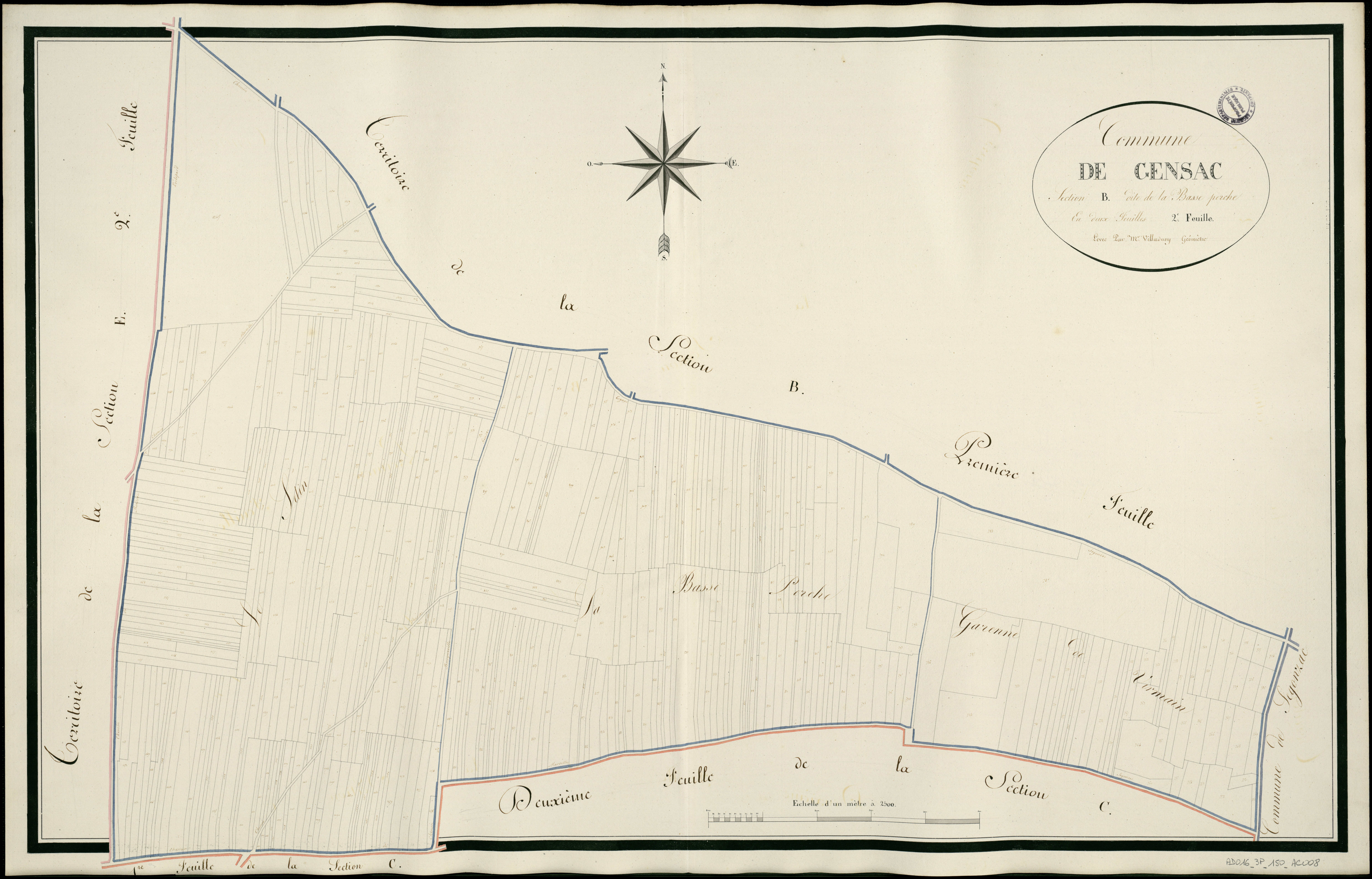 Gensac-la-Pallue - 3 P 150/AC8 - Section B dite de la Basse-Perche  | 1811