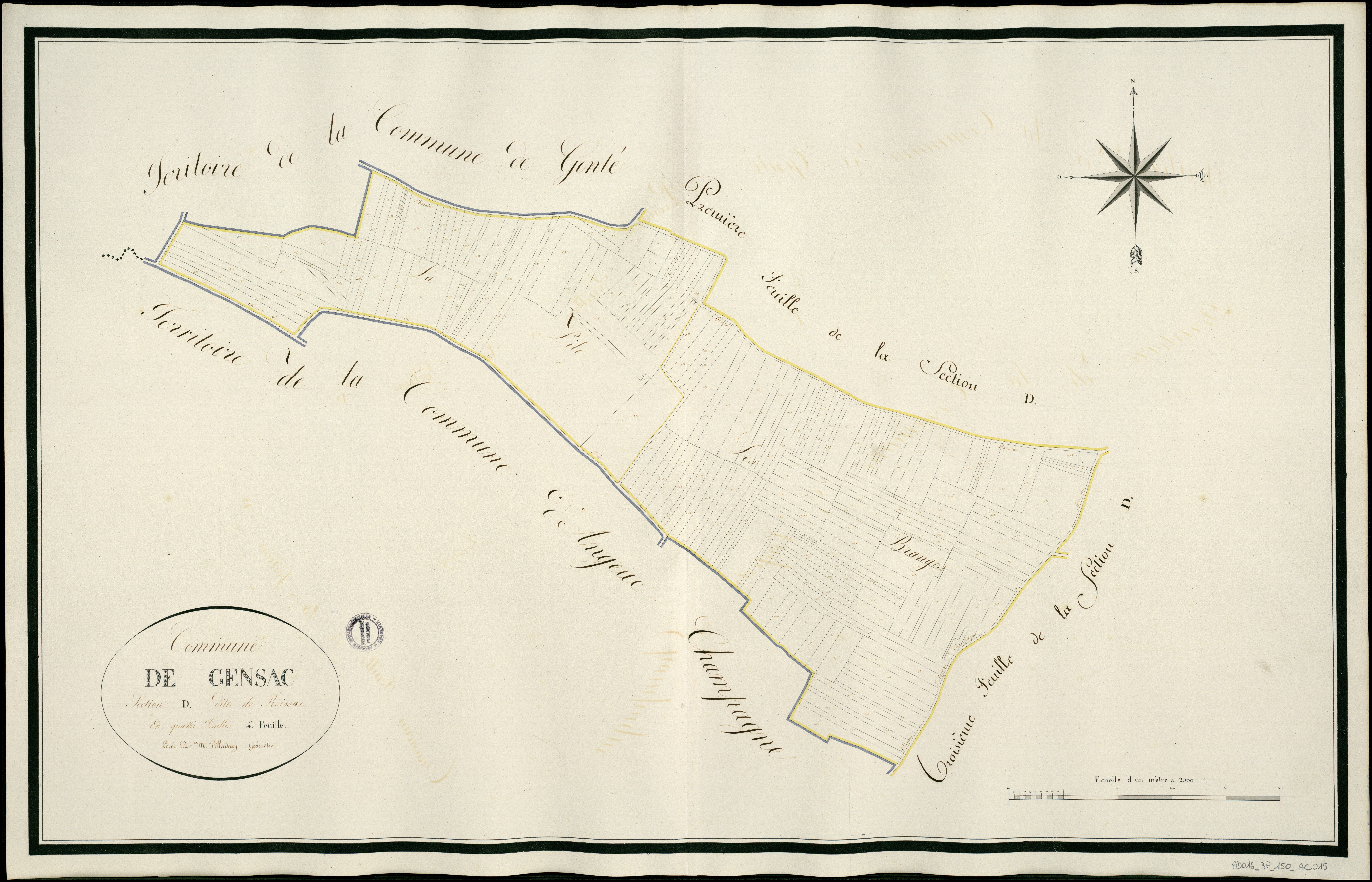 Gensac-la-Pallue - 3 P 150/AC15 - Section D dite de Roissac  | 1811