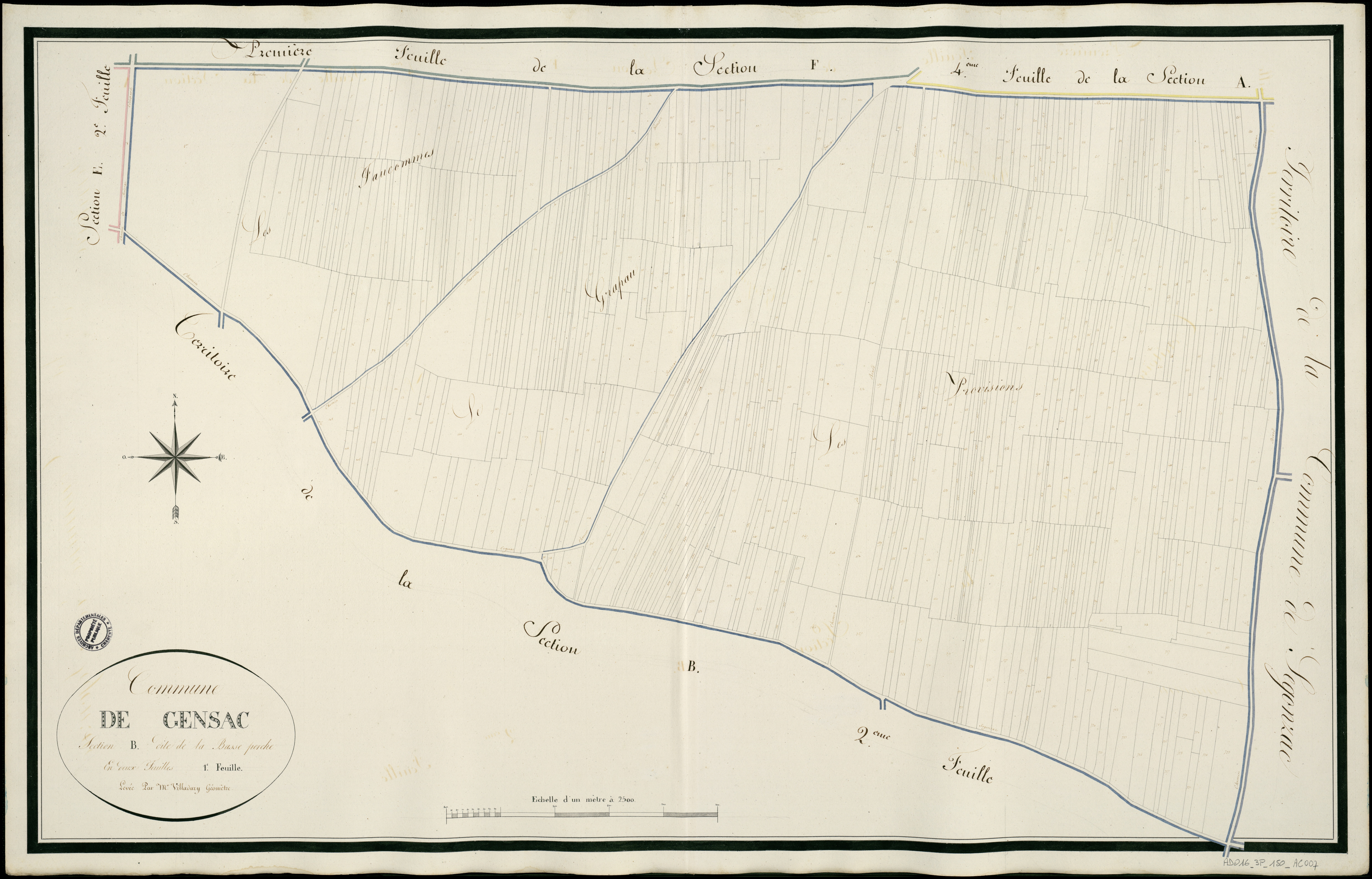 Gensac-la-Pallue - 3 P 150/AC7 - Section B dite de la Basse-Perche  | 1811