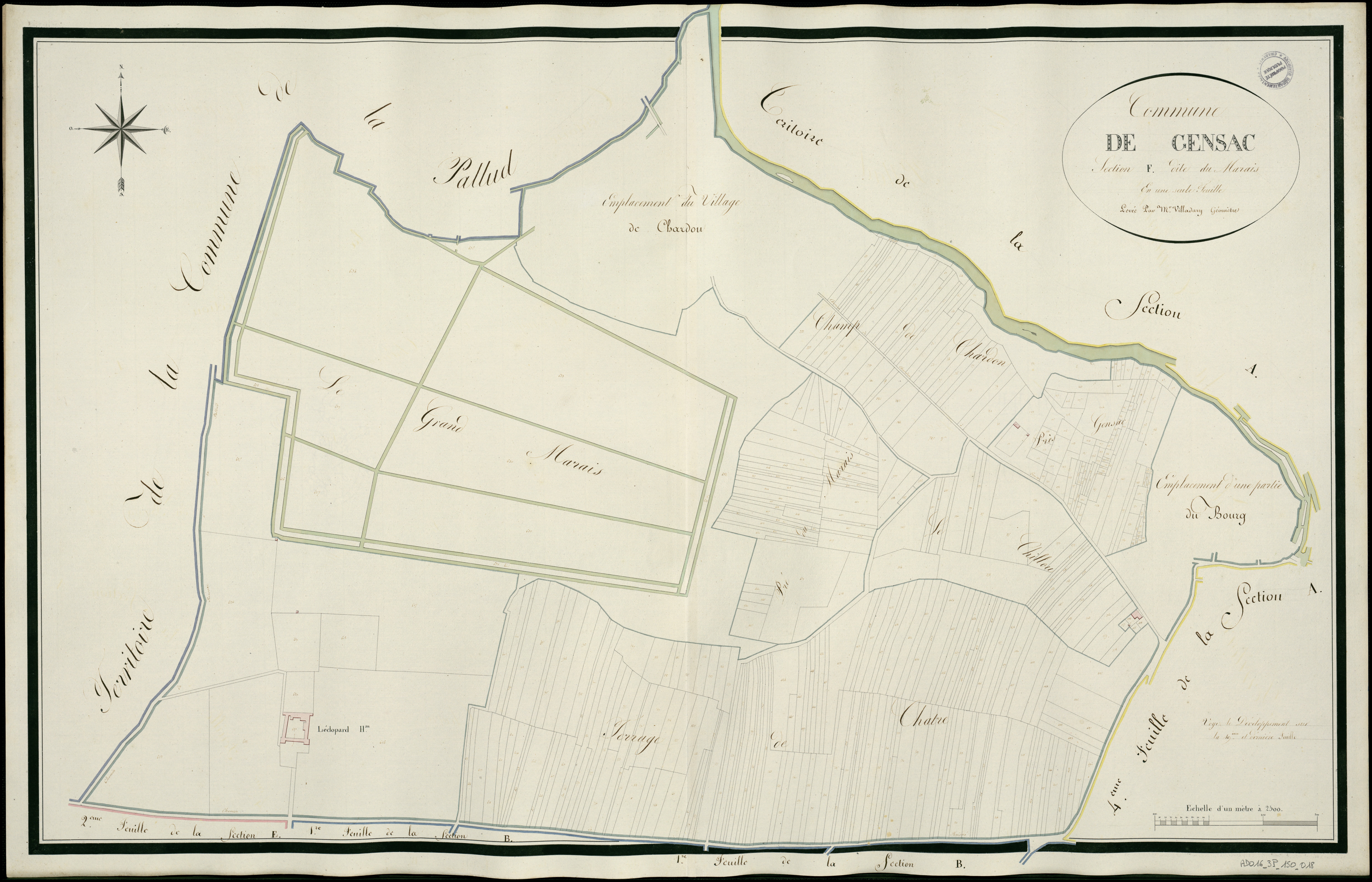 Gensac-la-Pallue - 3 P 150/AC18 - Section F dite du Marais  | 1811