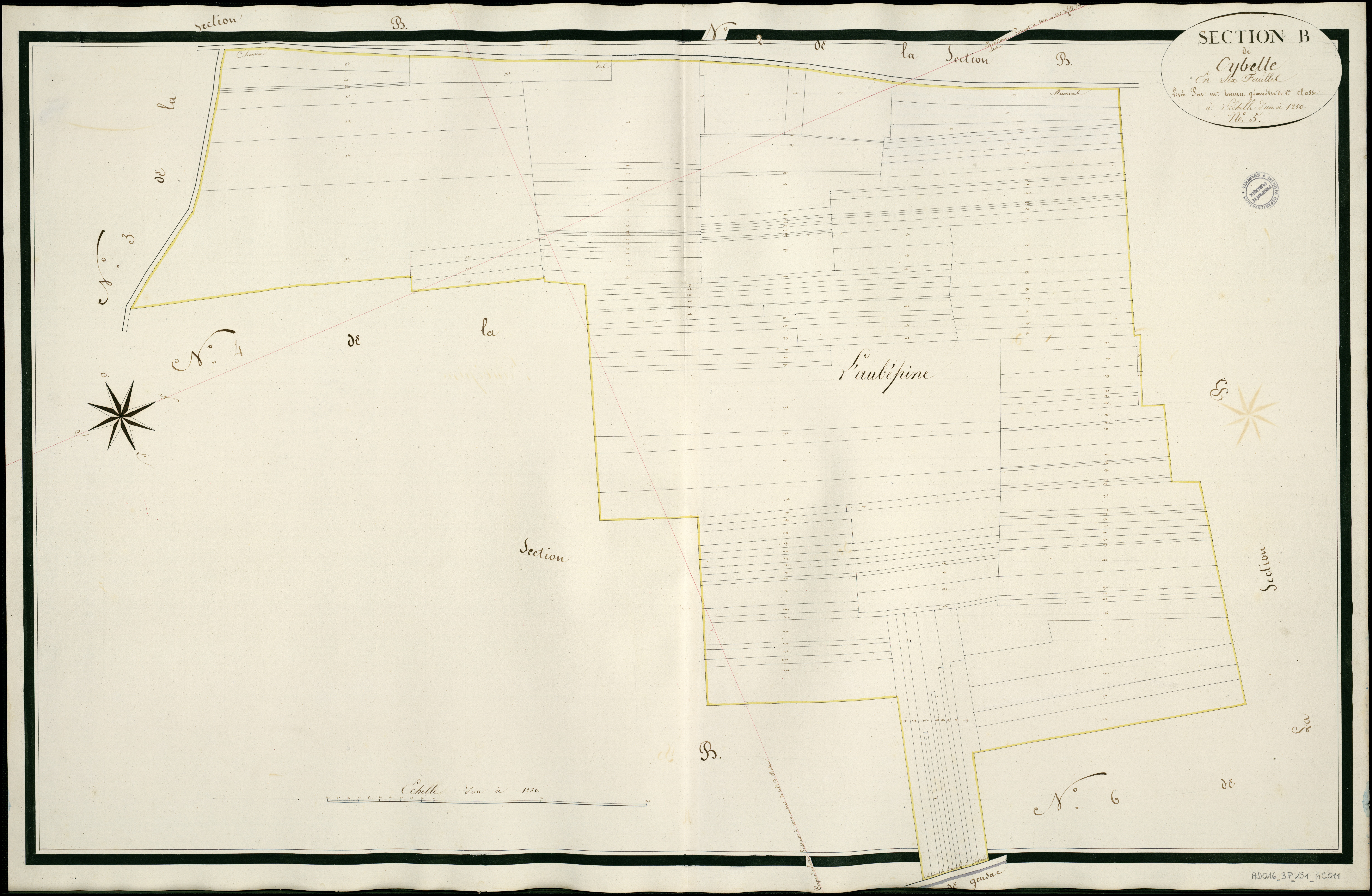 Genté - 3 P 151/AC11 - Section B dite de Cibelle  | 1818