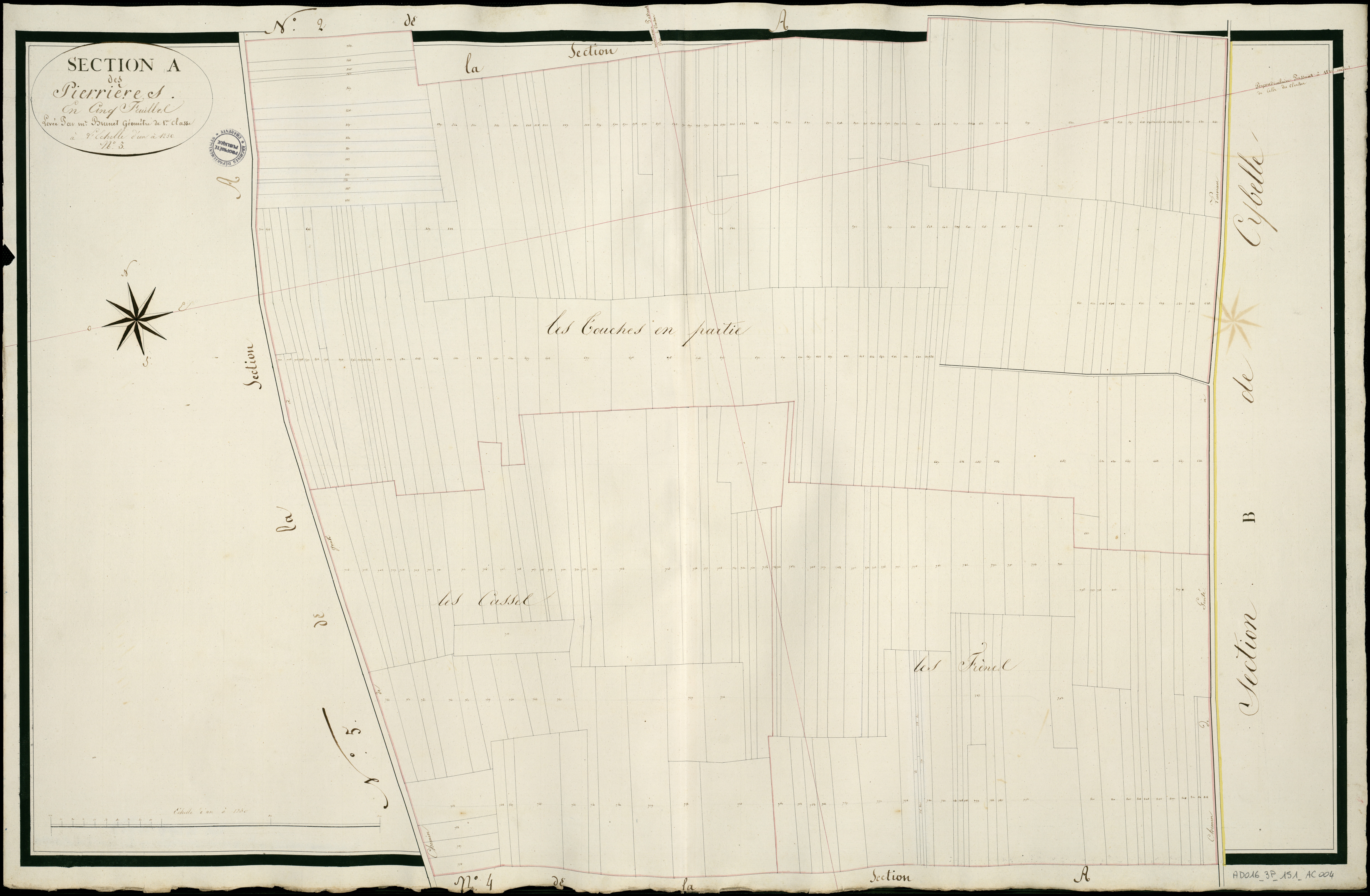 Genté - 3 P 151/AC4 - Section A dite de Pierrières  | 1812