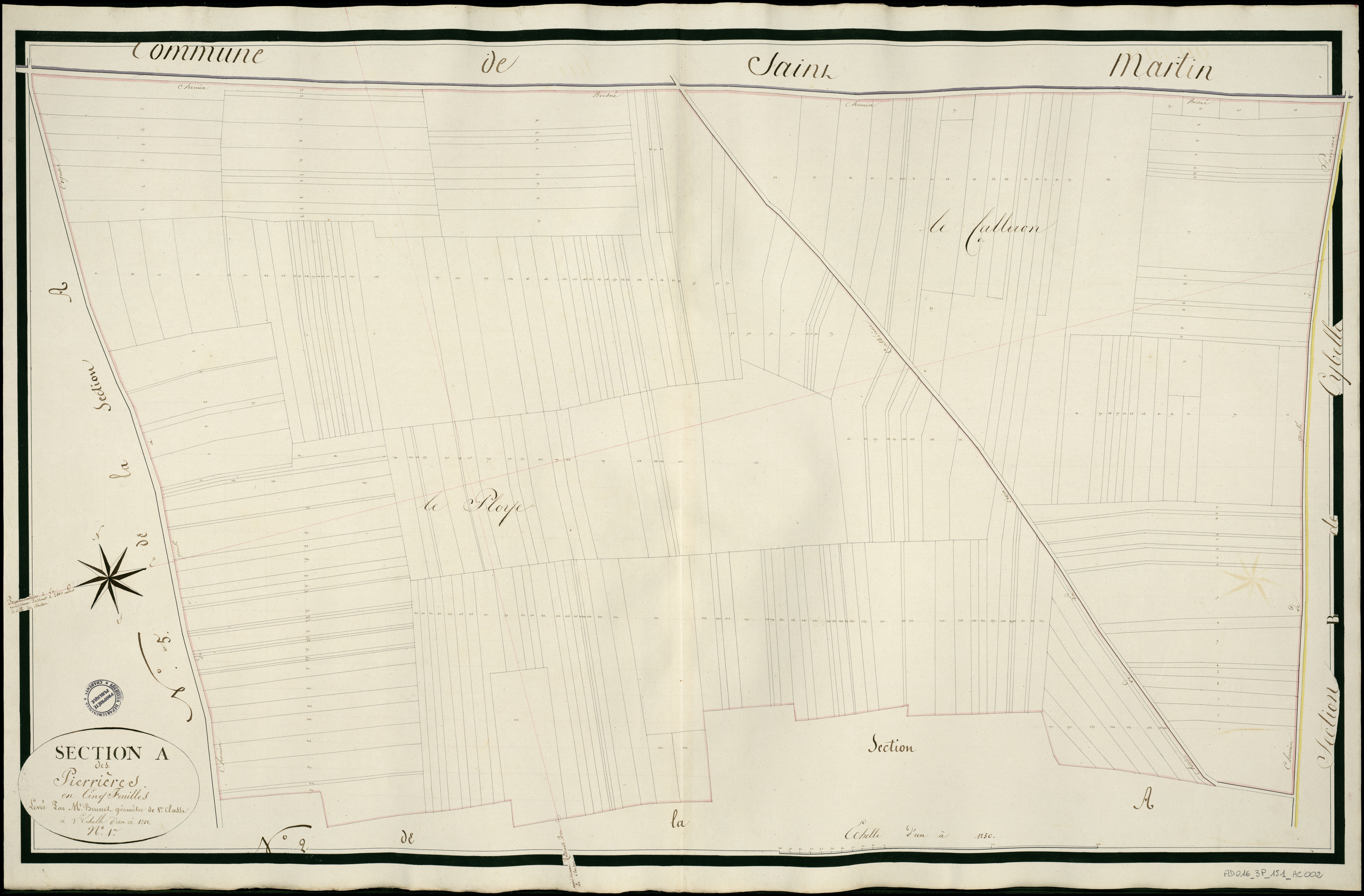 Genté - 3 P 151/AC2 - Section A dite de Pierrières  | 1811