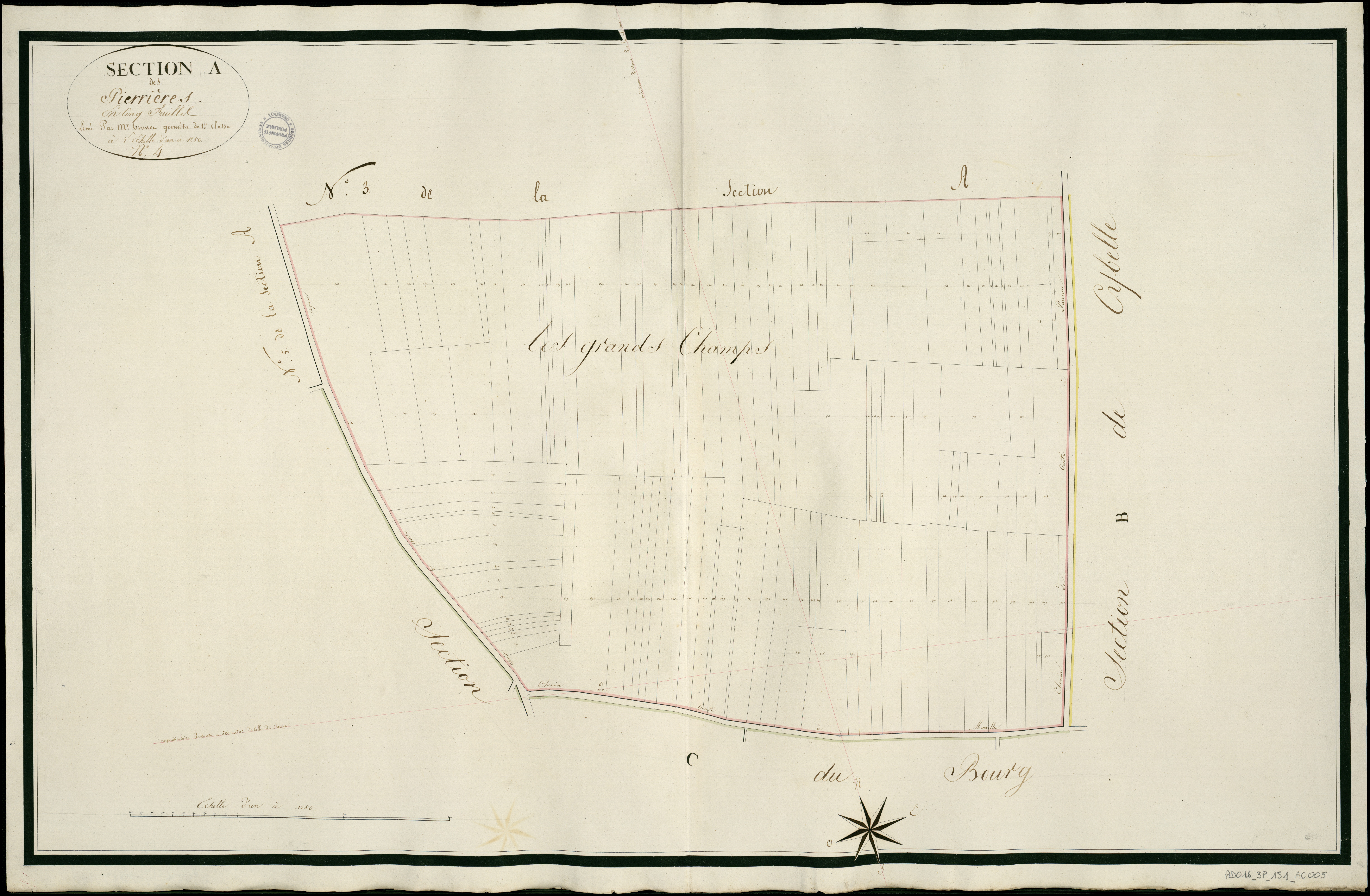 Genté - 3 P 151/AC5 - Section A dite de Pierrières  | 1812