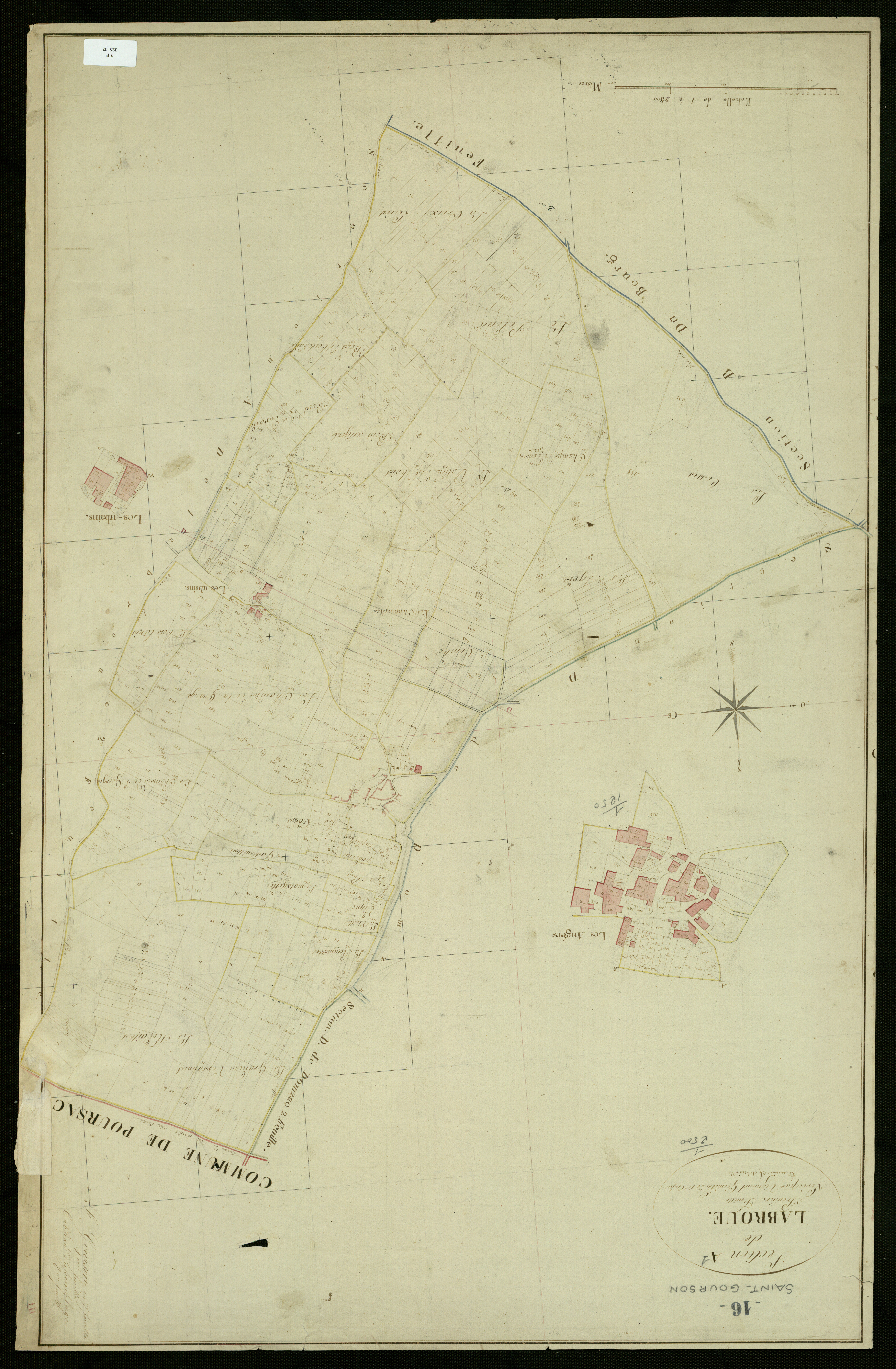 Gours - 3 P 325/2 - Section A dite de Labroue. Feuille 1.  | 1818
