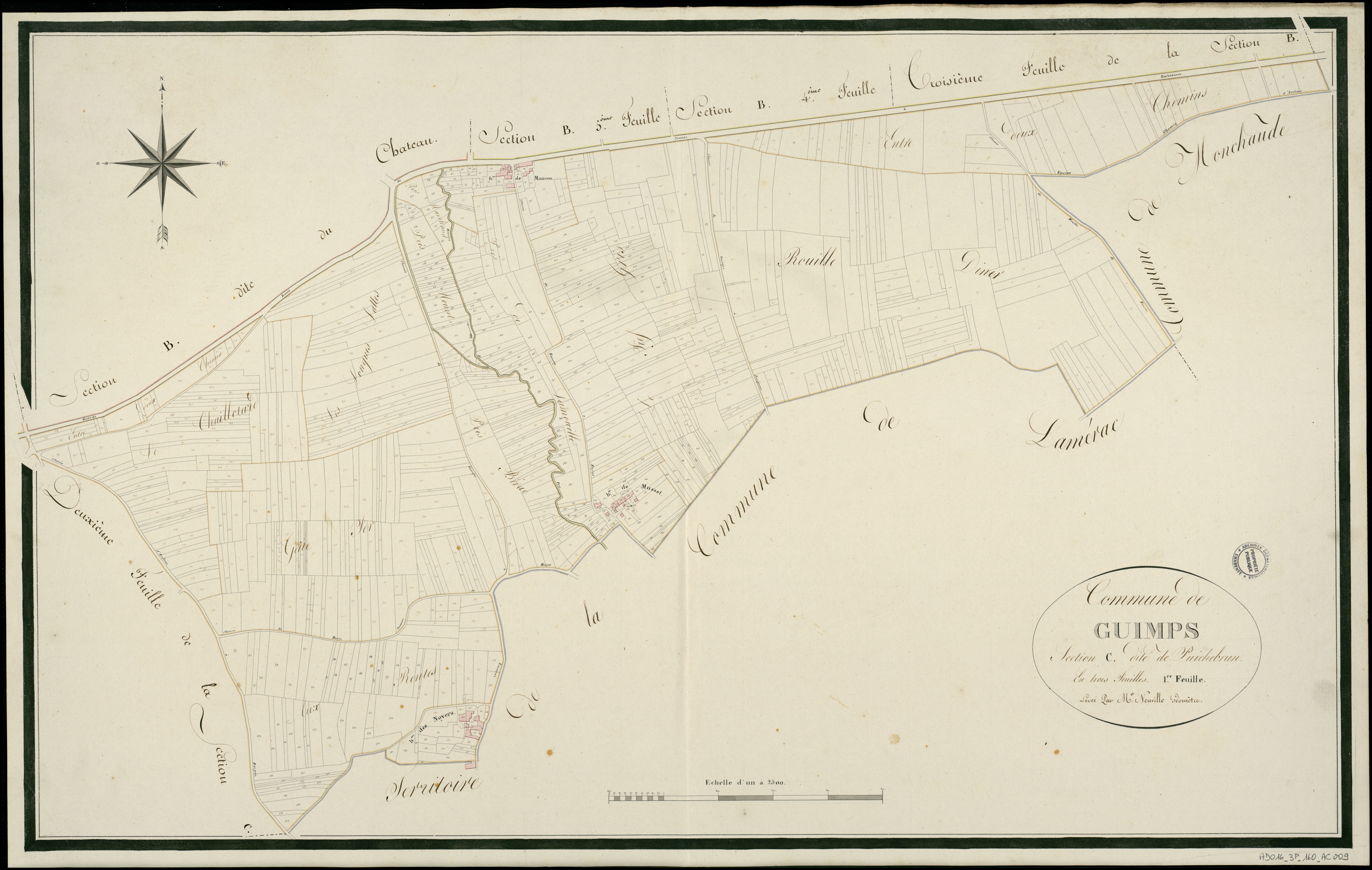 Guimps - 3 P 160/AC9 - Section C dite de Puichebrun  | 1812