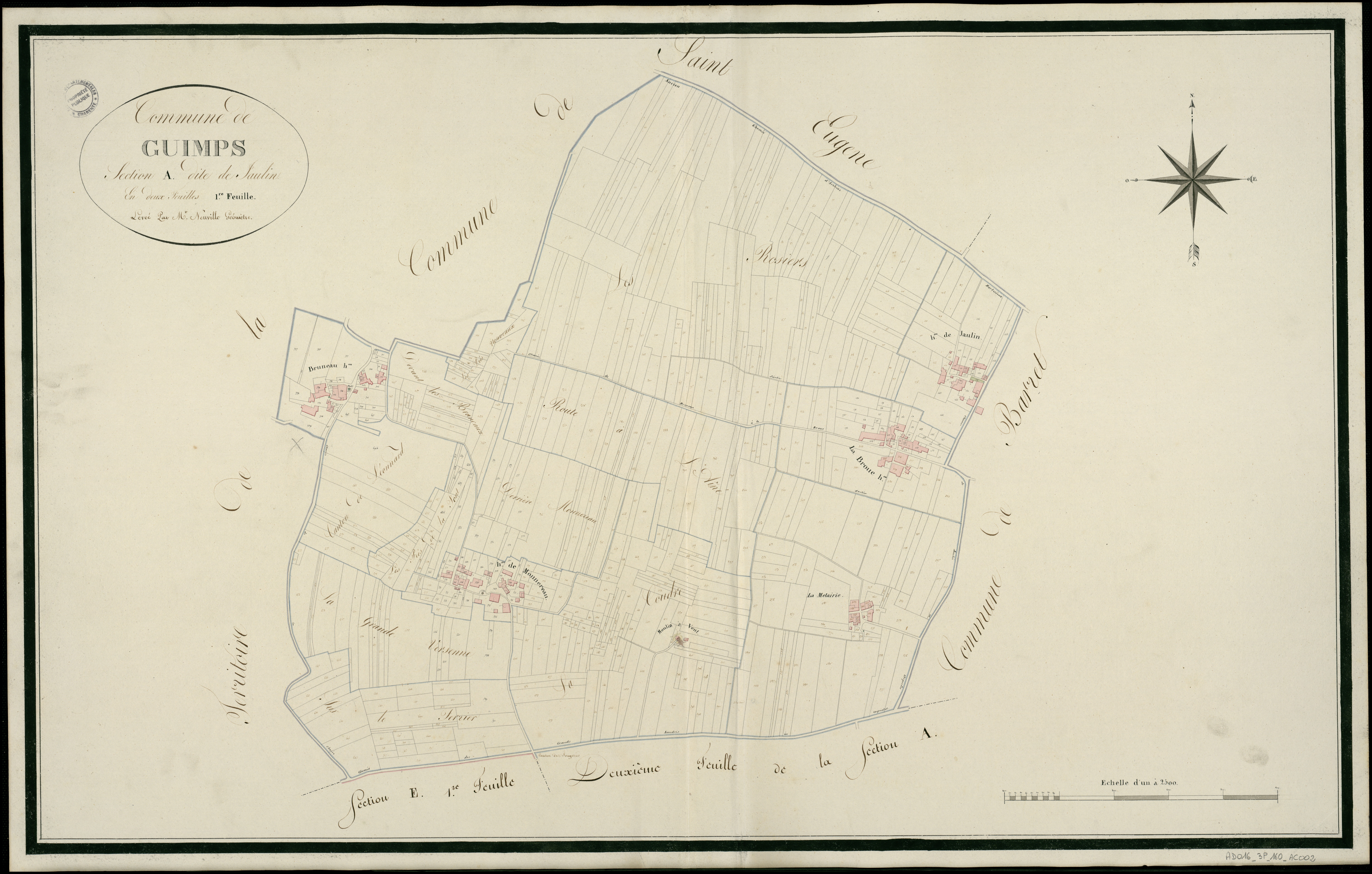 Guimps - 3 P 160/AC2 - Section A dite de Jaulin  | 1815