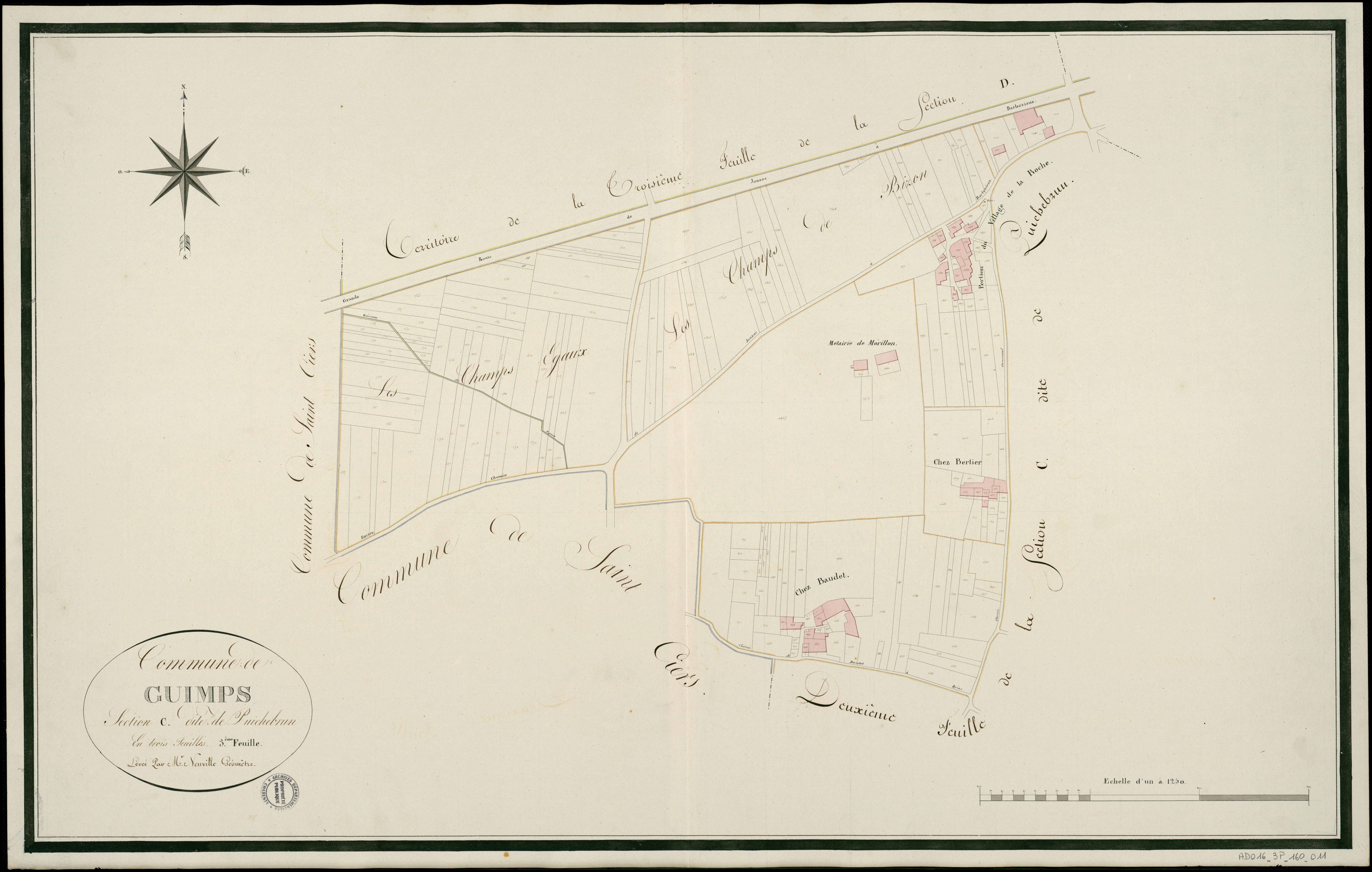 Guimps - 3 P 160/AC11 - Section C dite de Puichebrun  | 1812