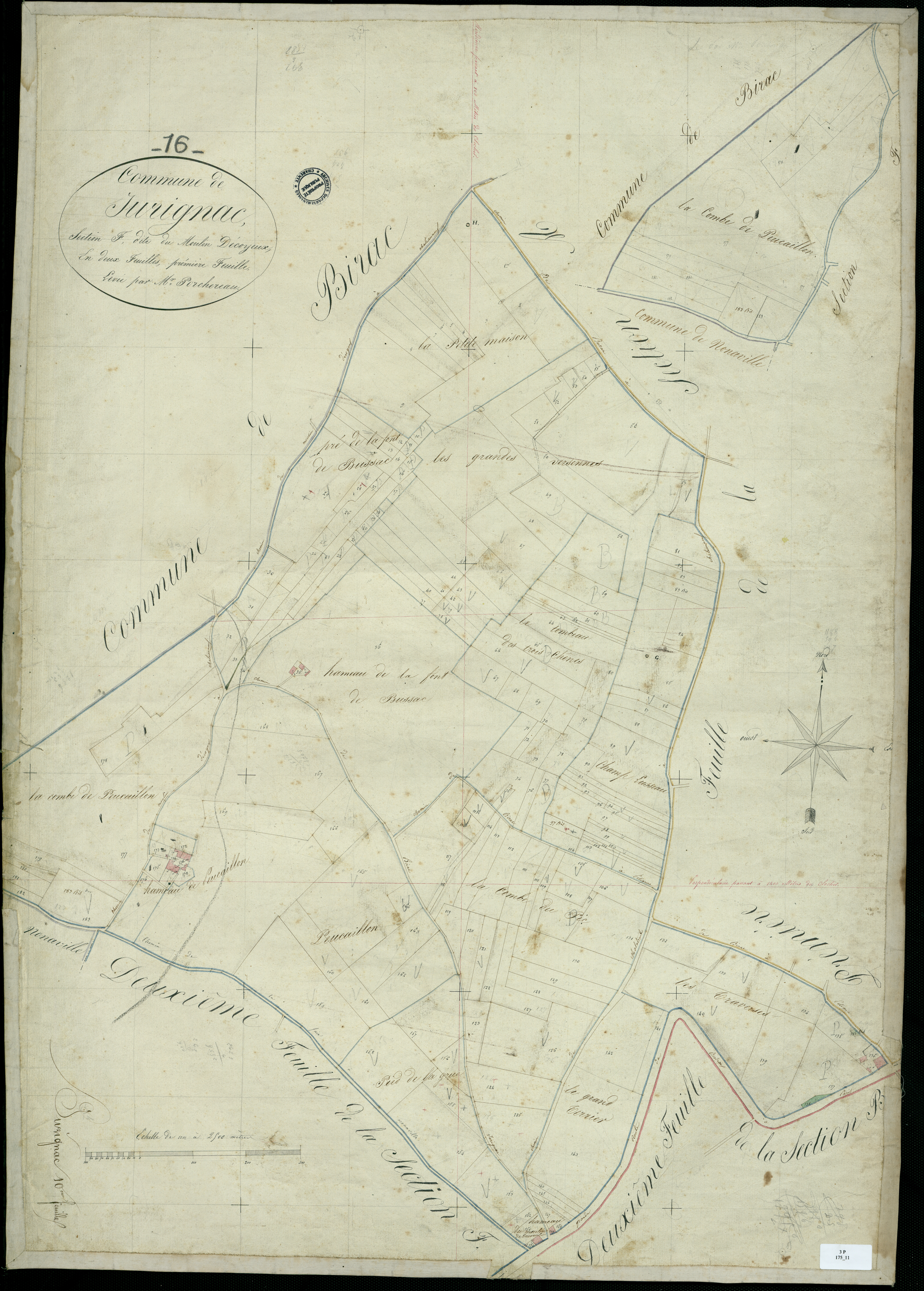 Jurignac - 3 P 175/11 - Section F dite du Moulin-Décoyeux. Feuille 1.  | 1819
