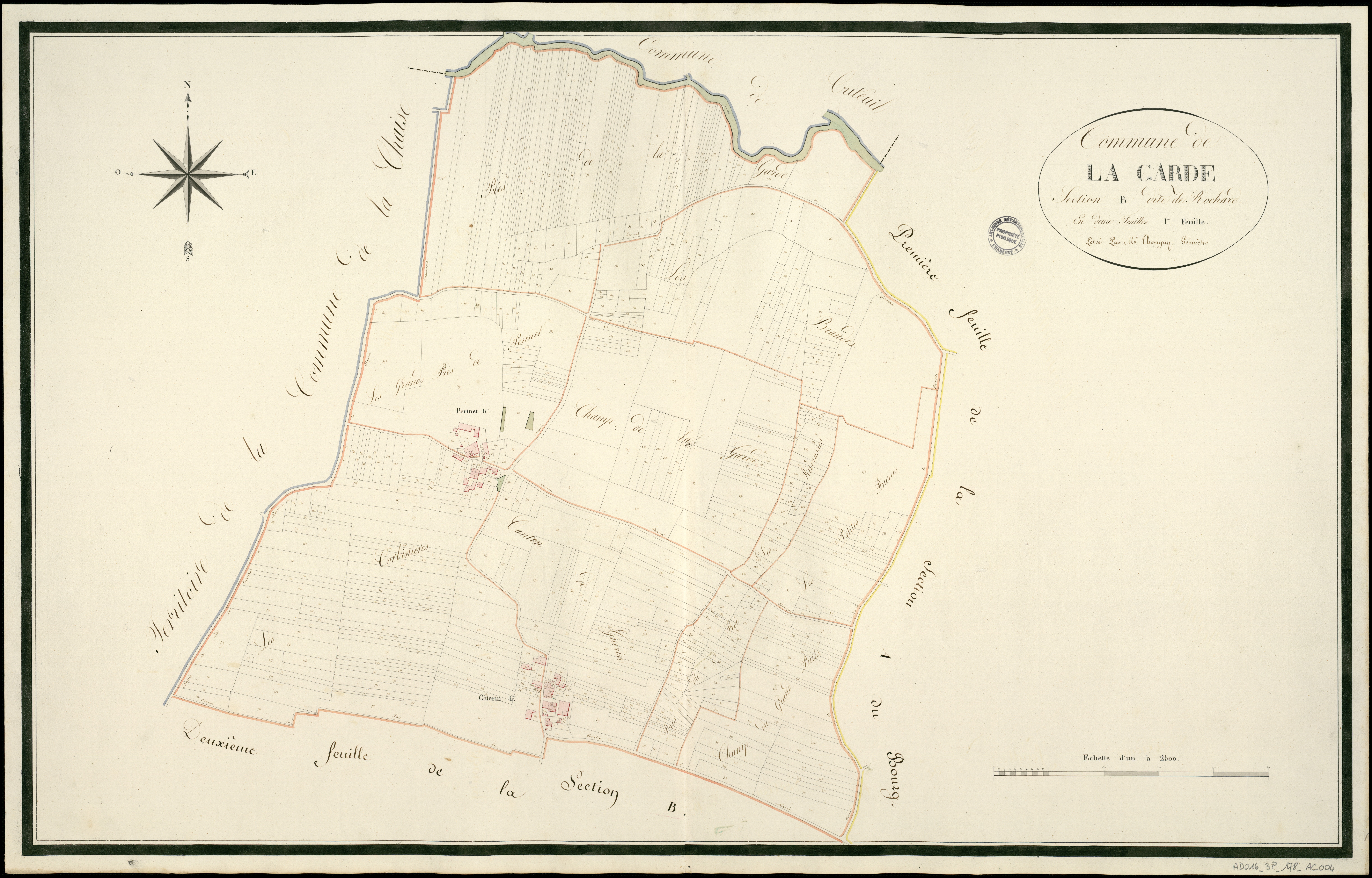 Lagarde-sur-le-Né - 3 P 178/AC4 - Section B dite de Rochard | 1810