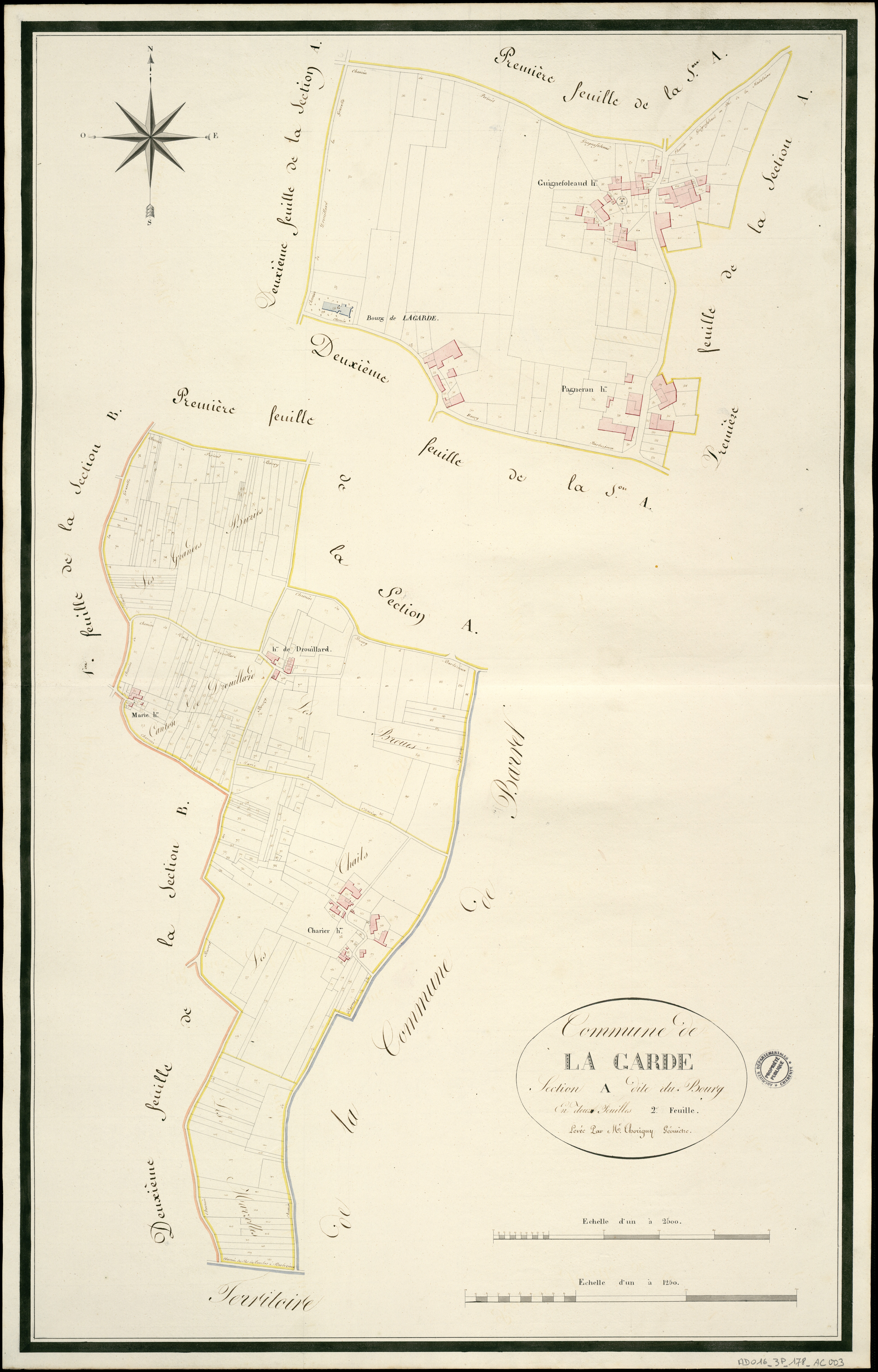 Lagarde-sur-le-Né - 3 P 178/AC3 - Section B dite de Rochard | 1810