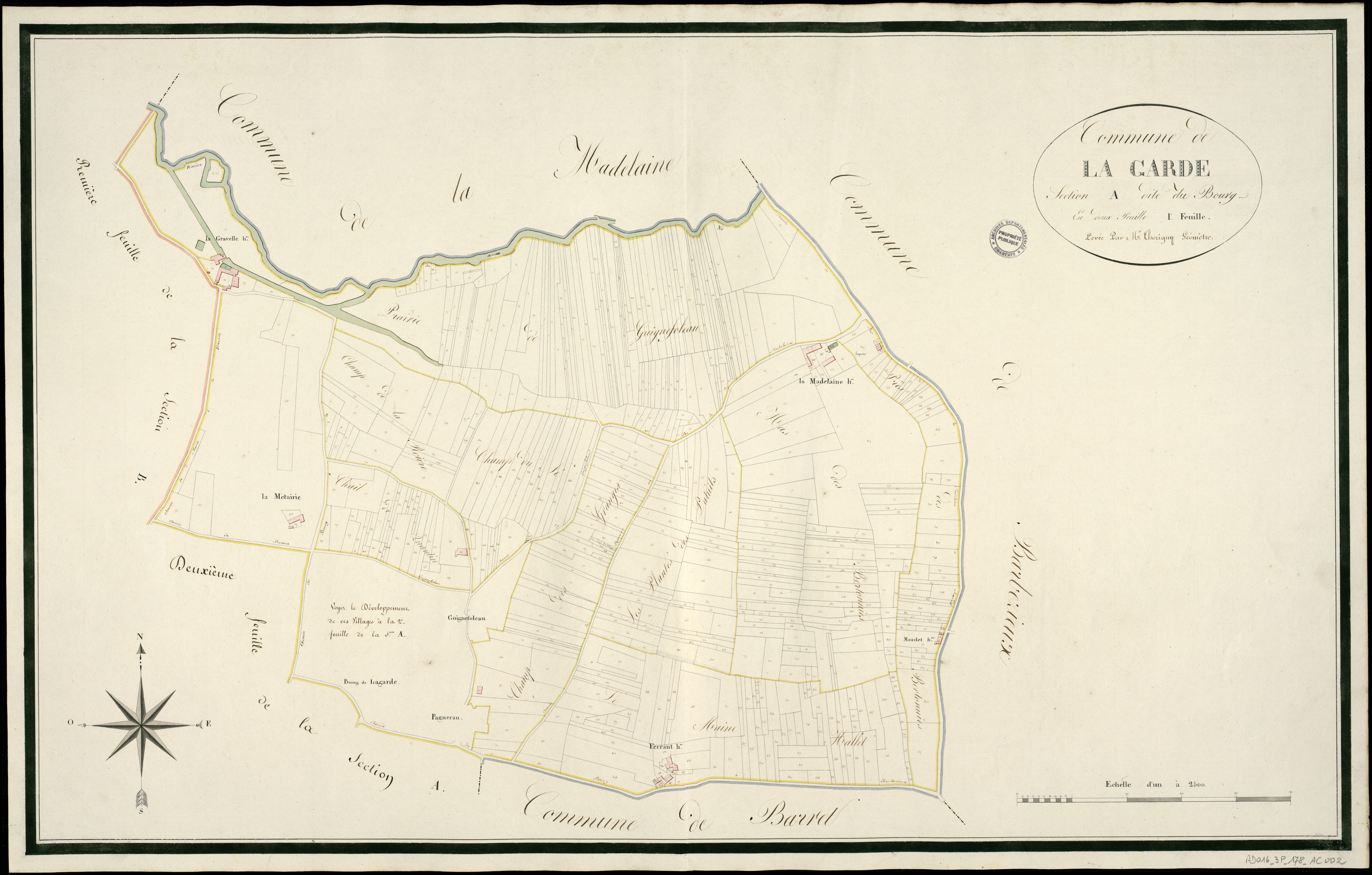 Lagarde-sur-le-Né - 3 P 178/AC2 - Section A dite du Bourg | 1810