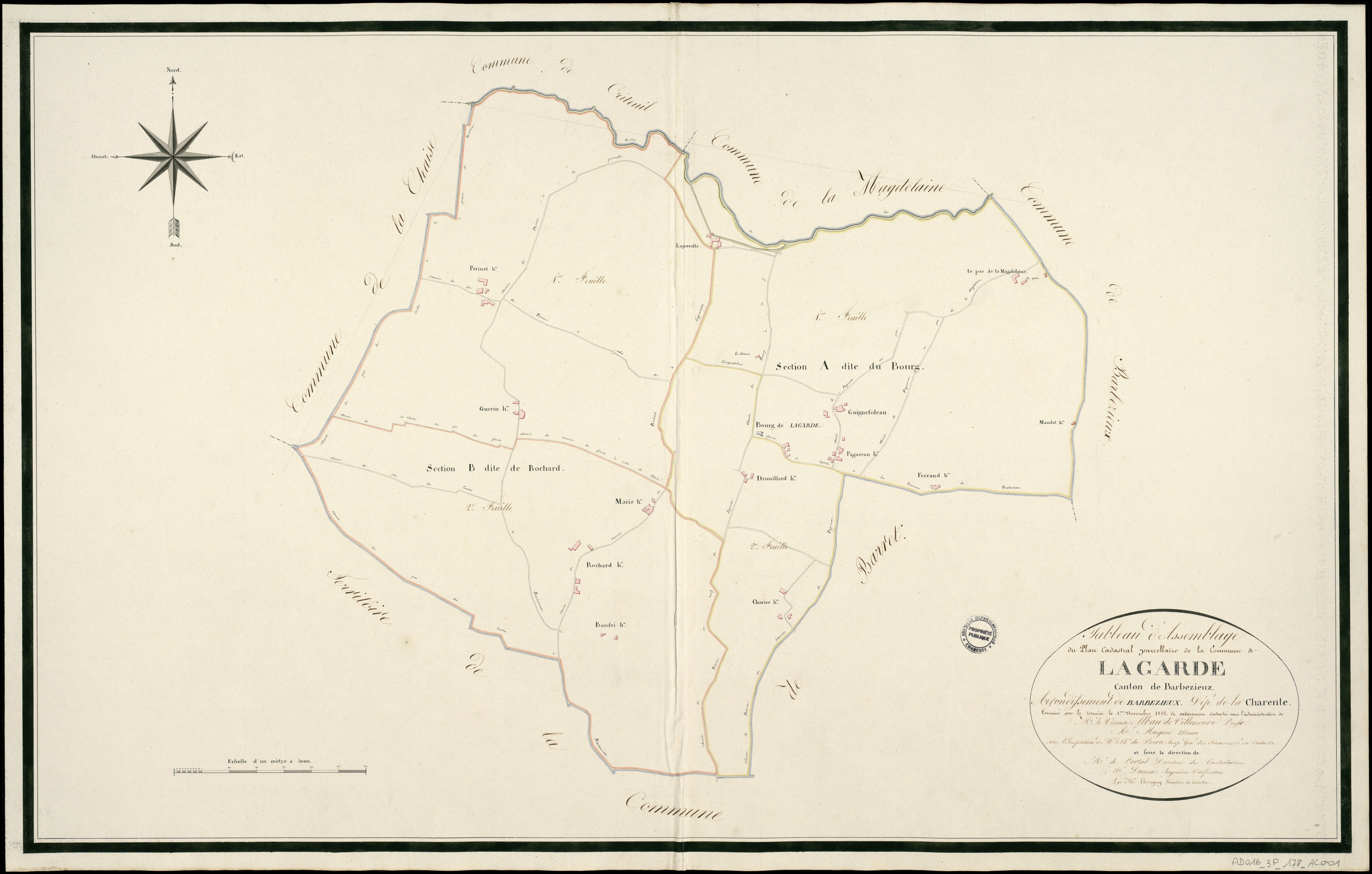 Lagarde-sur-le-Né - 3 P 178/AC1 - Section A dite du Bourg | 1810