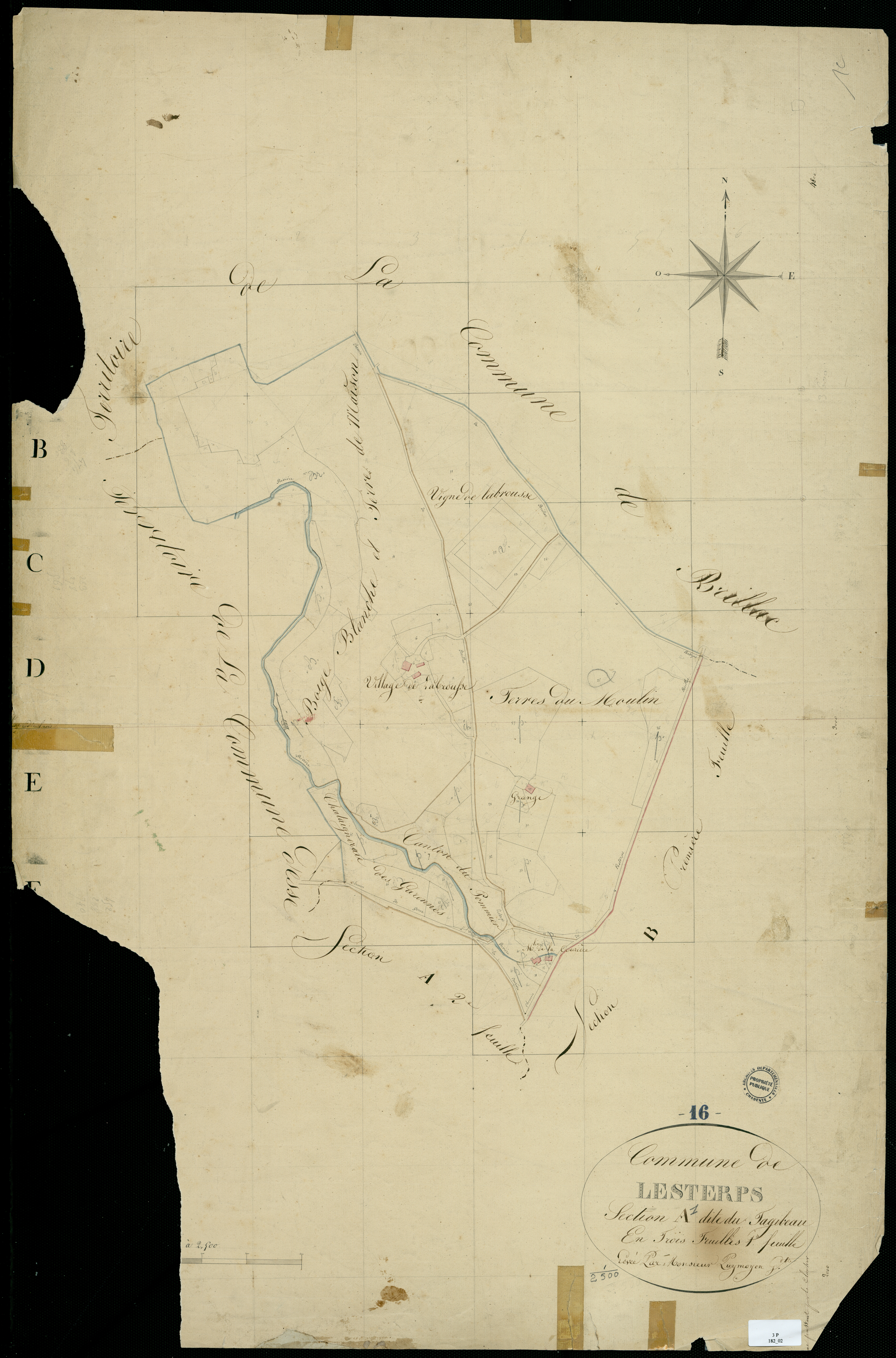 Lesterps - 3 P 182/2 - Section A dite du Tagibeau. Feuille 1.  | [s.d.]