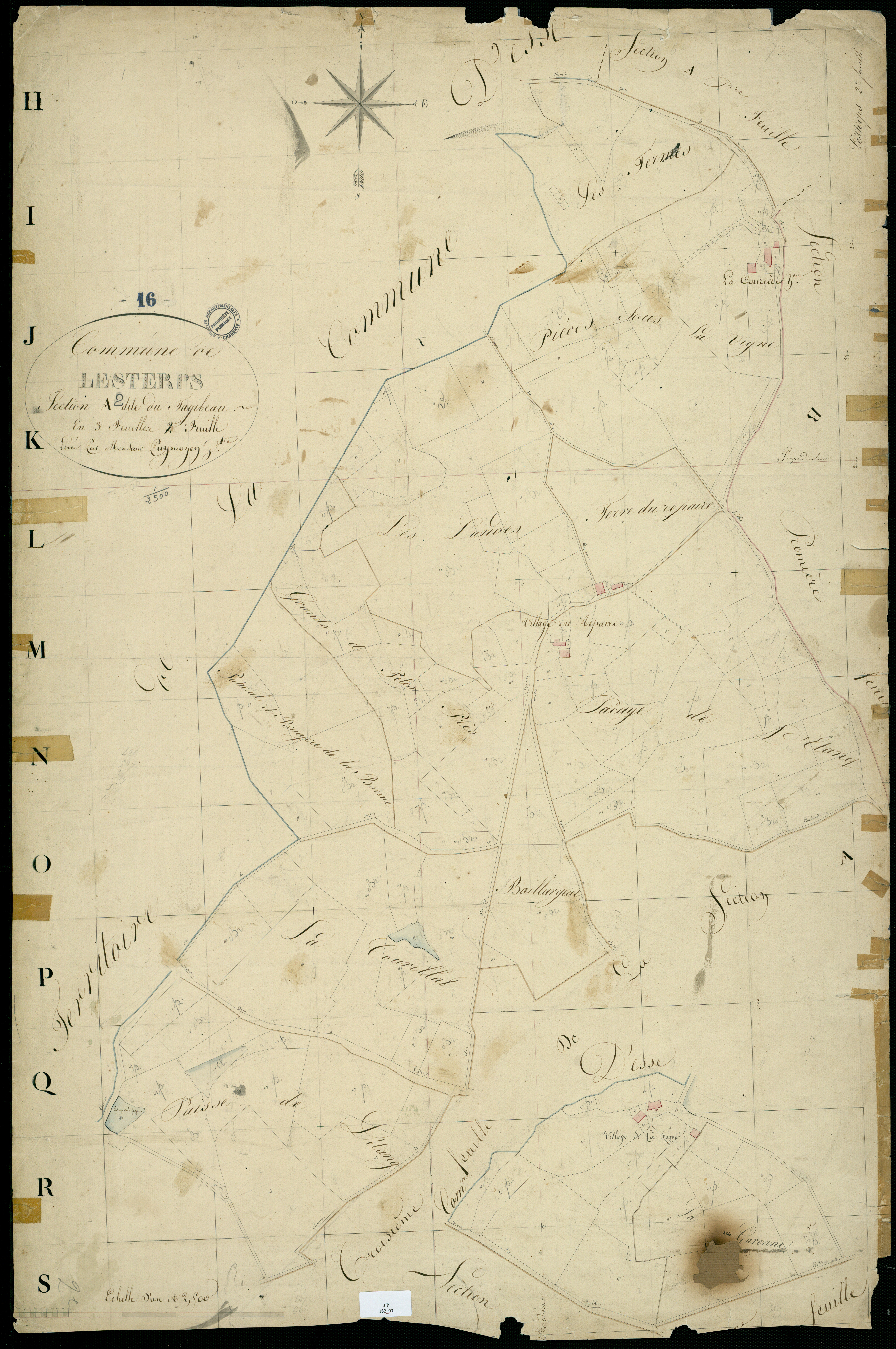 Lesterps - 3 P 182/3 - Section A dite du Tagibeau. Feuille 2.  | [s.d.]