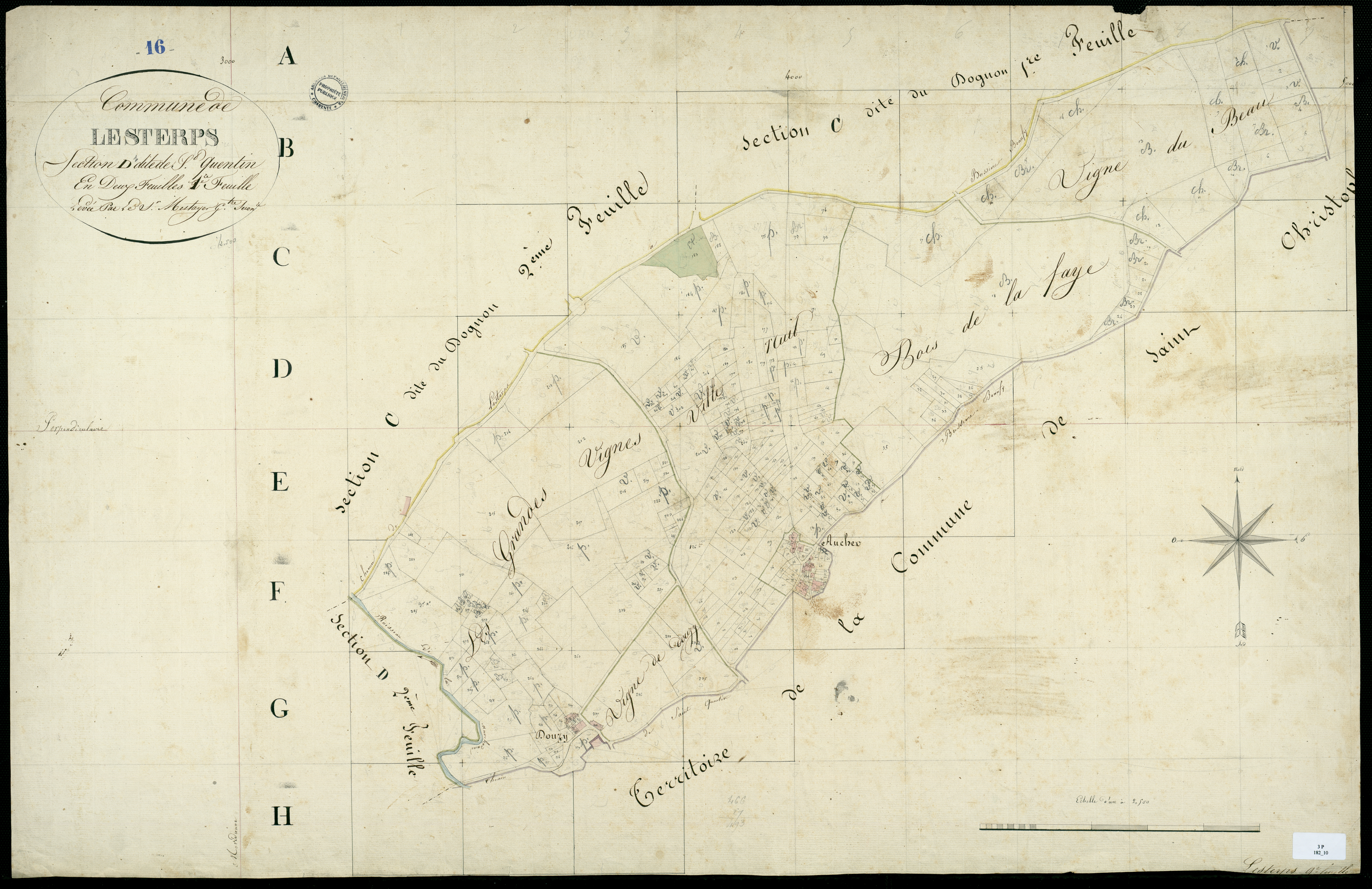 Lesterps - 3 P 182/10 - Section D dite de Saint-Quentin. Feuille 1.  | [s.d.]